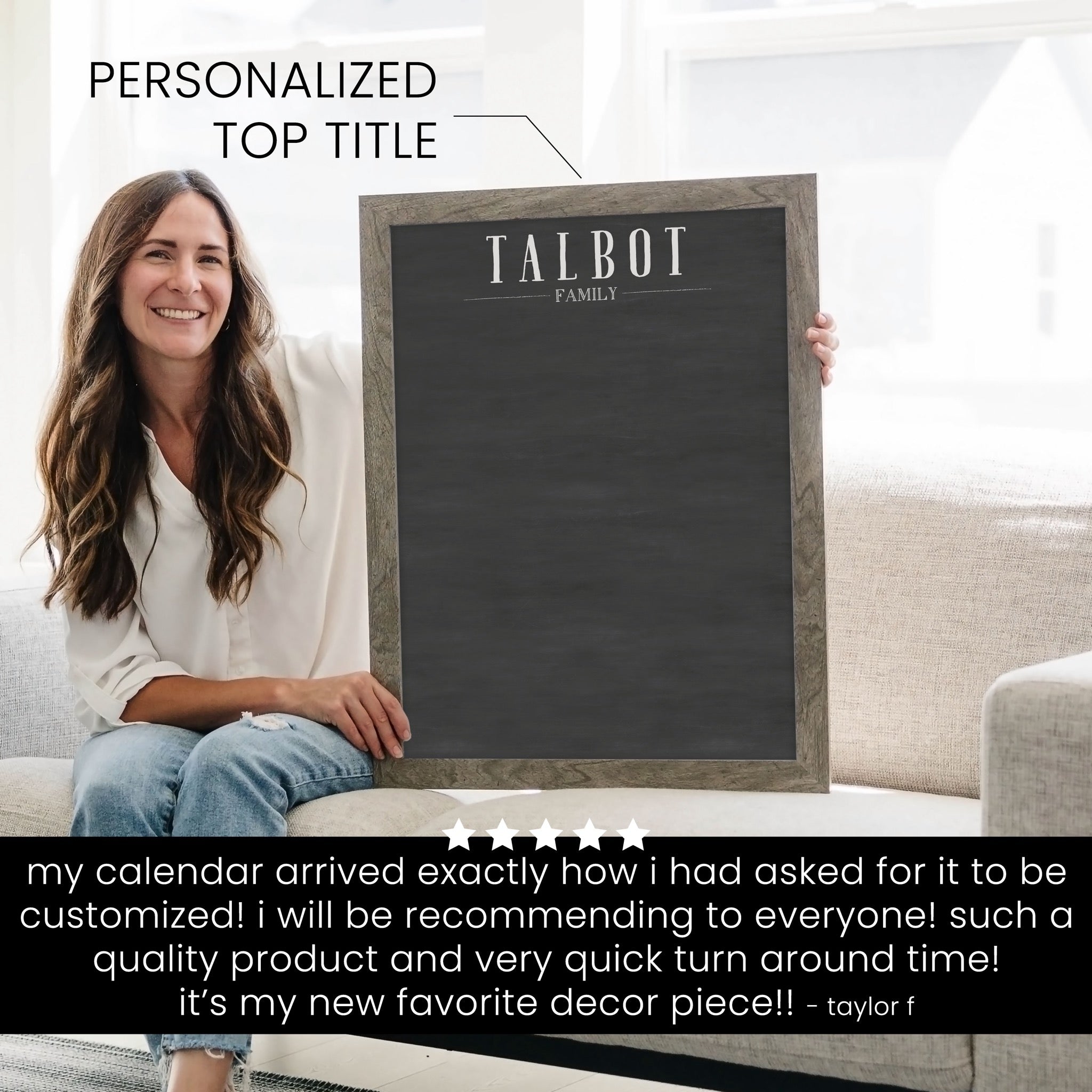 Large Framed Chalkboard | Vertical Swanson