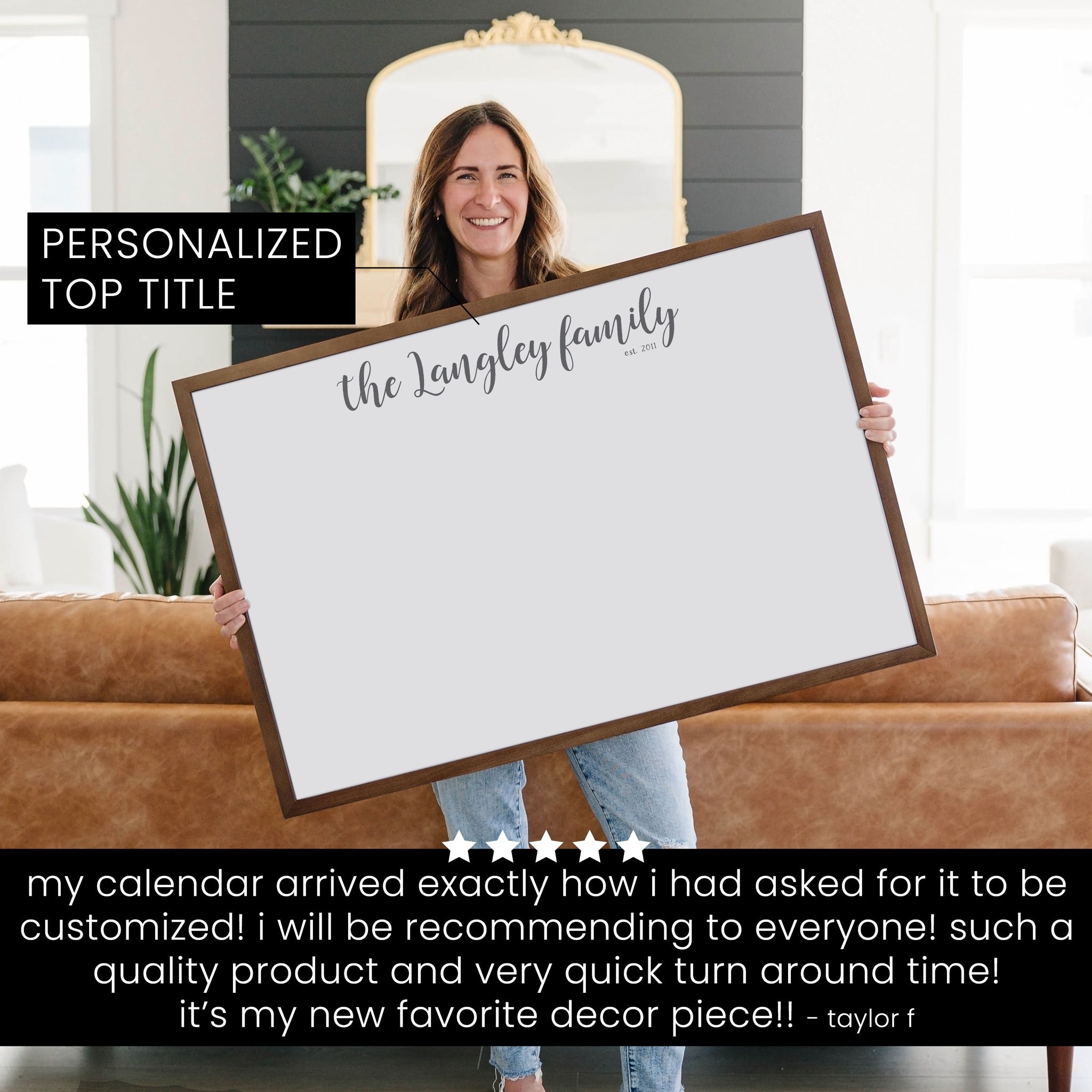 Large Framed Whiteboard | Horizontal Perkins