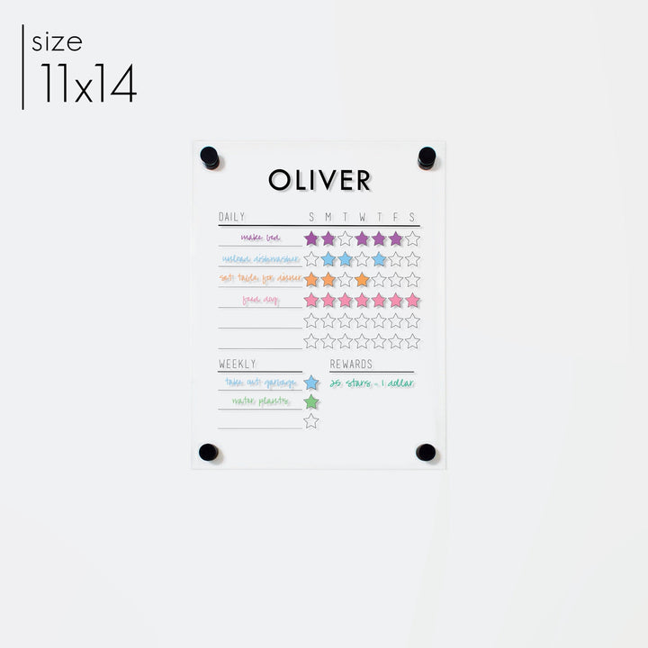 1 Person Acrylic Reward Chart | Vertical Craig