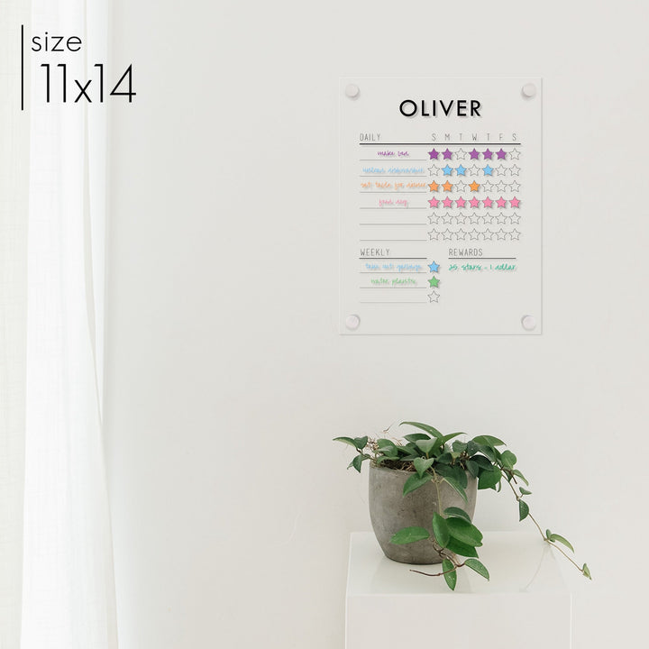 1 Person Acrylic Reward Chart | Vertical Craig