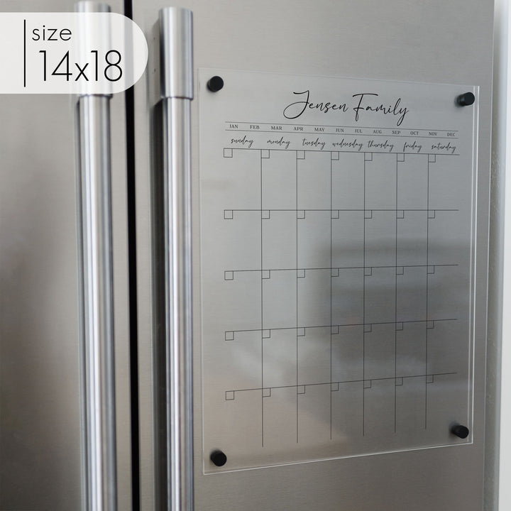 Monthly Acrylic Fridge Calendar | Vertical Pennington