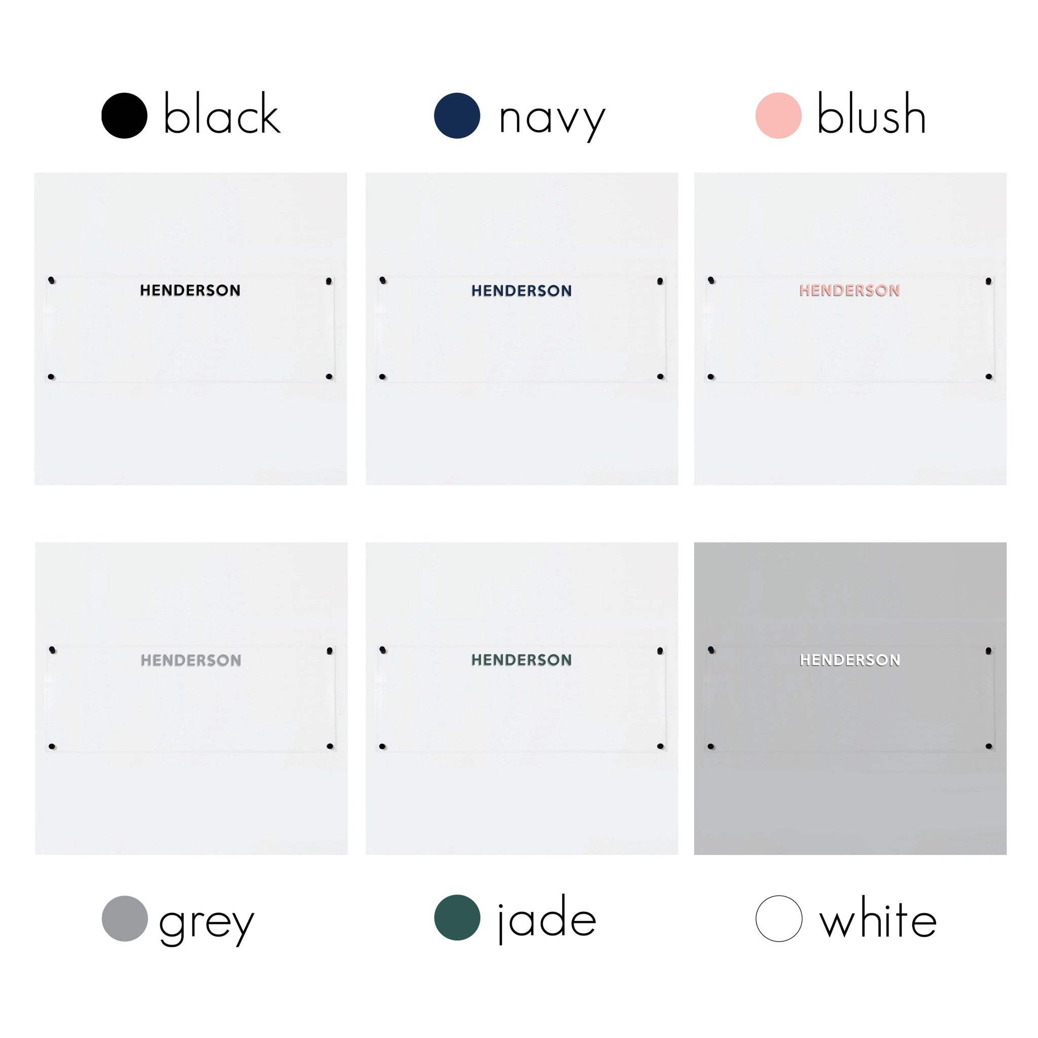Large Acrylic Dry-erase Board | Horizontal Minimalist