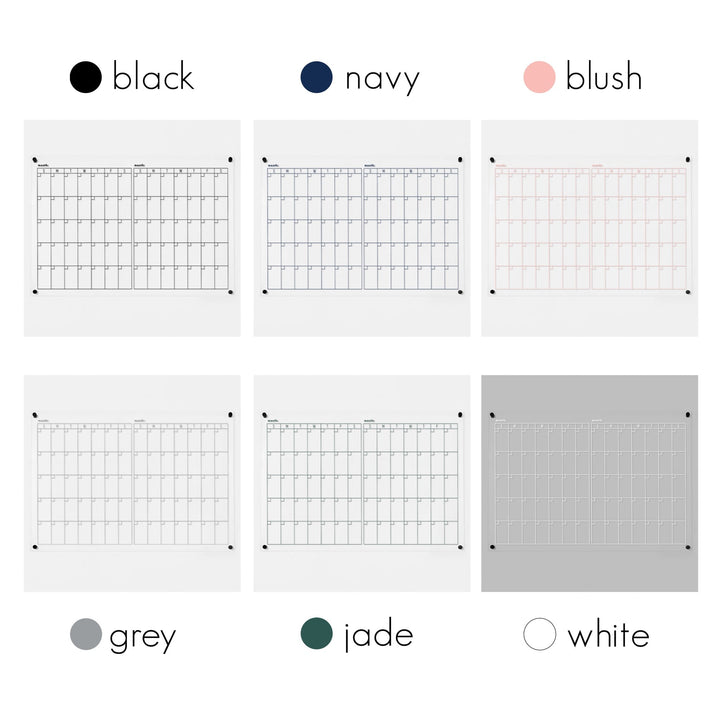 2 Month Acrylic Calendar | Horizontal Multi-style