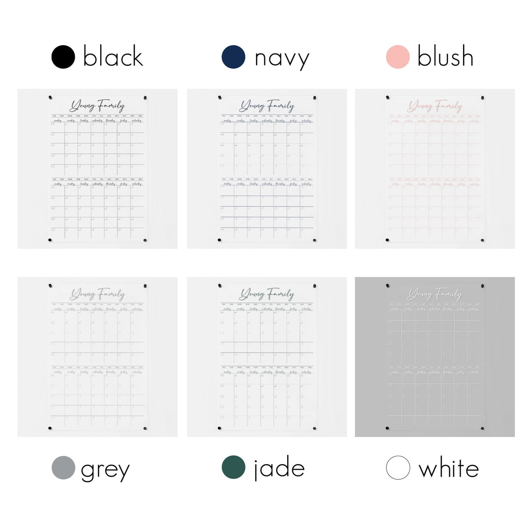 2 Month Acrylic Calendar | Vertical Pennington