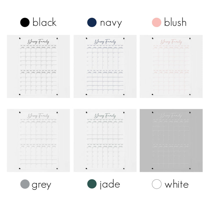 2 Month Acrylic Calendar | Vertical Pennington