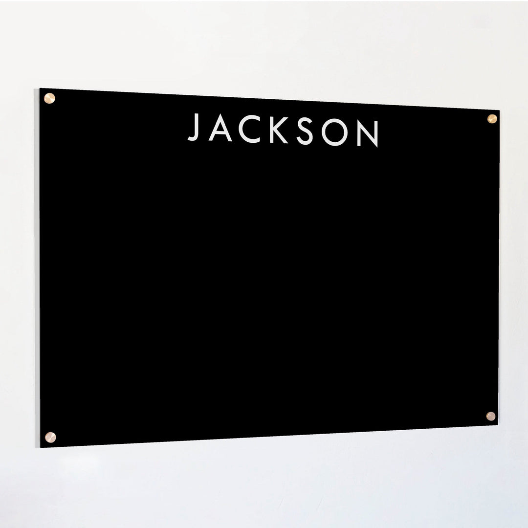Large Black Acrylic Dry-erase Board | Horizontal Madi
