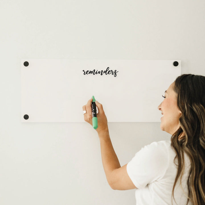 Small Frosted Acrylic Dry-erase Board | Horizontal Traeger