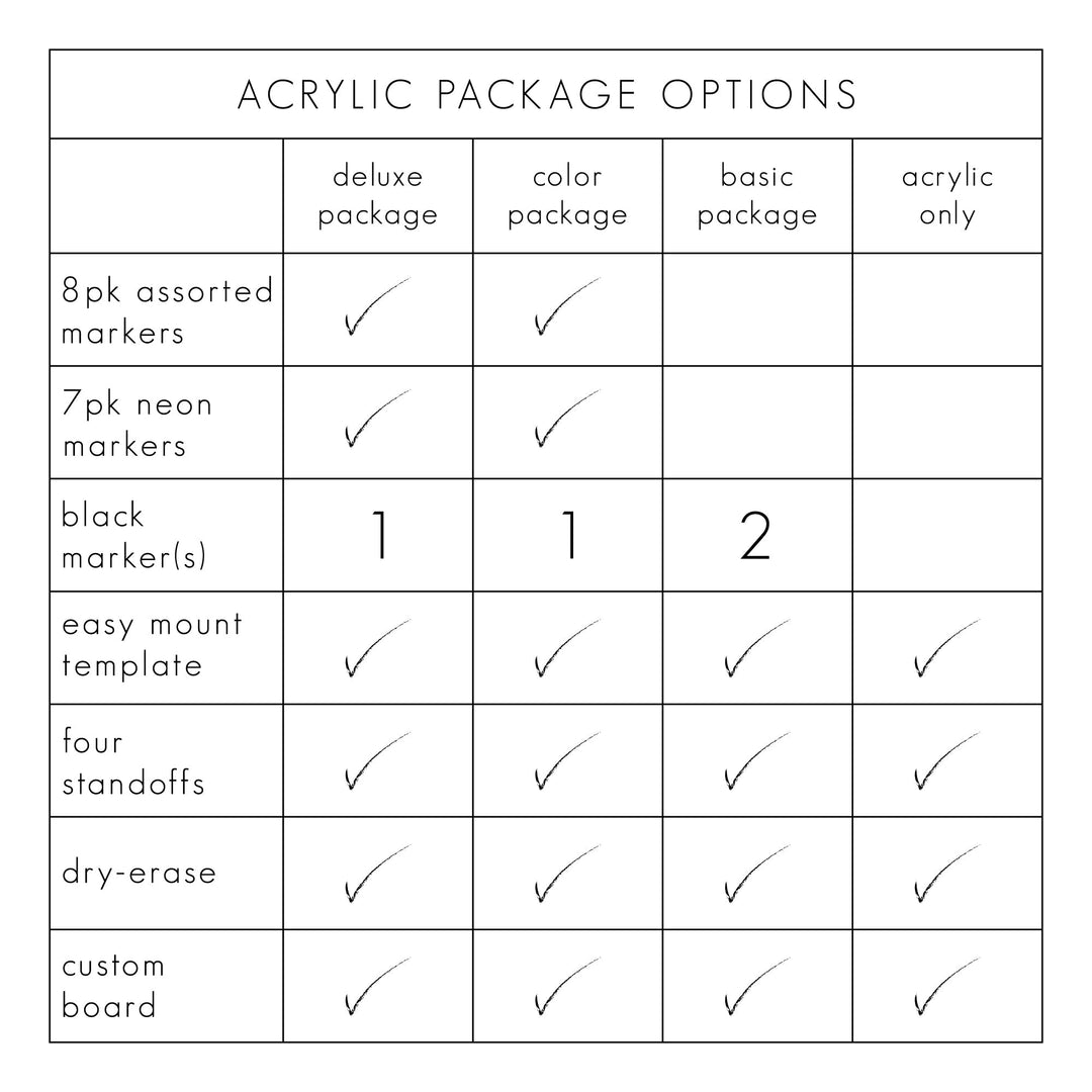 Monthly Black Acrylic Calendar | Horizontal Minimalist