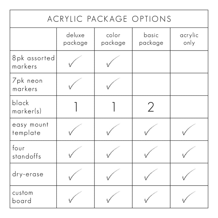 Monthly Black Acrylic Calendar | Horizontal Minimalist
