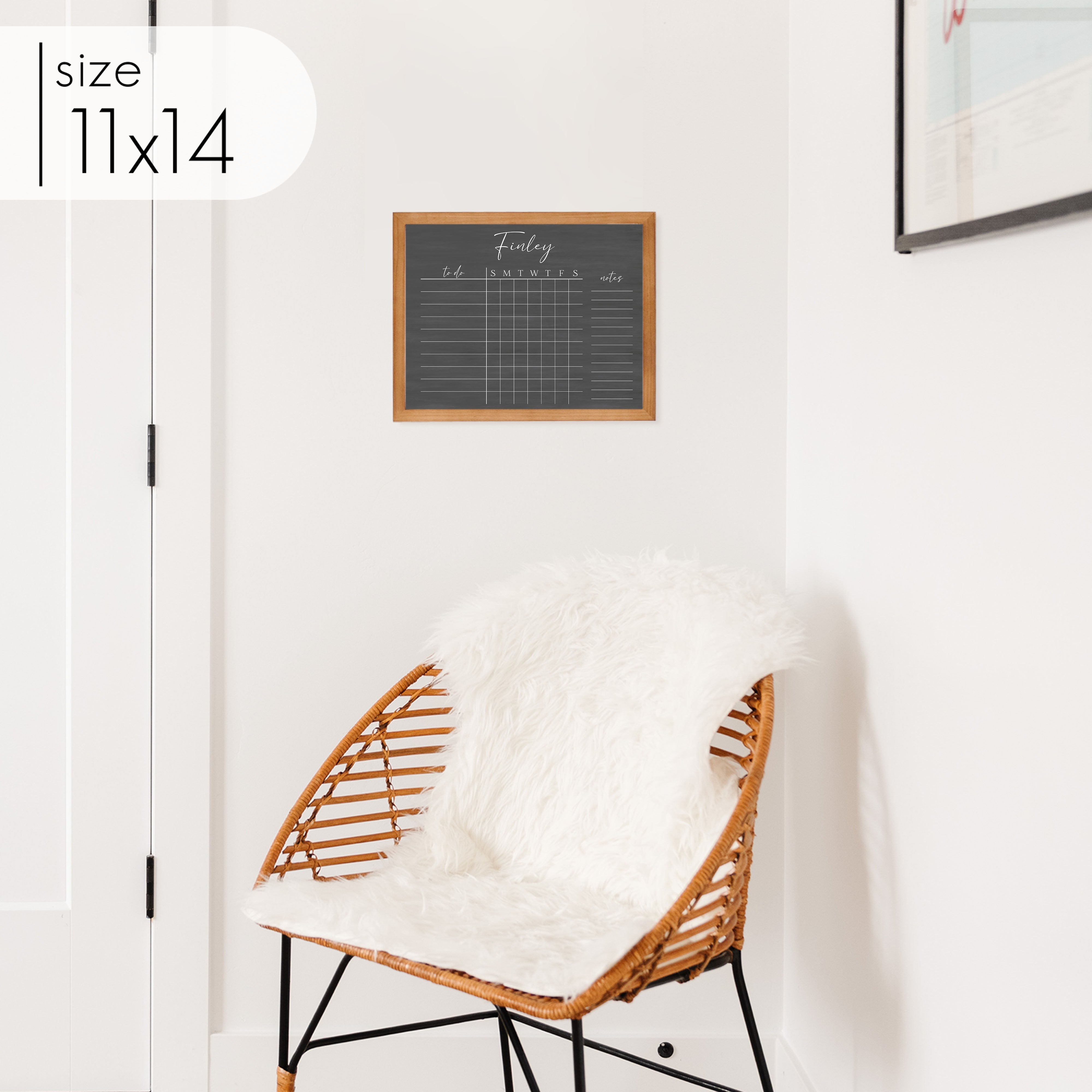 1 Person Framed Chalkboard Chore Chart | Horizontal Pennington