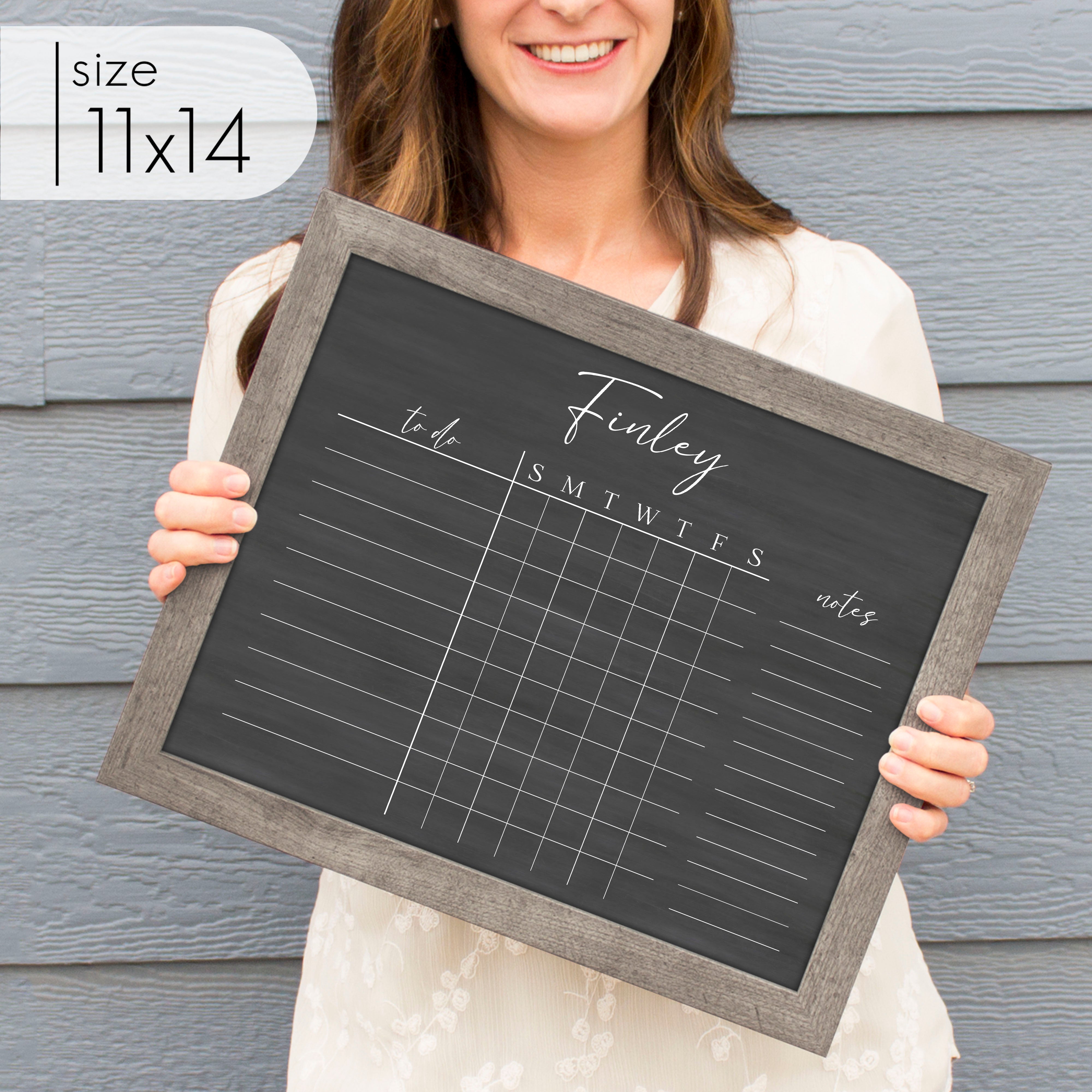 1 Person Framed Chalkboard Chore Chart | Horizontal Pennington
