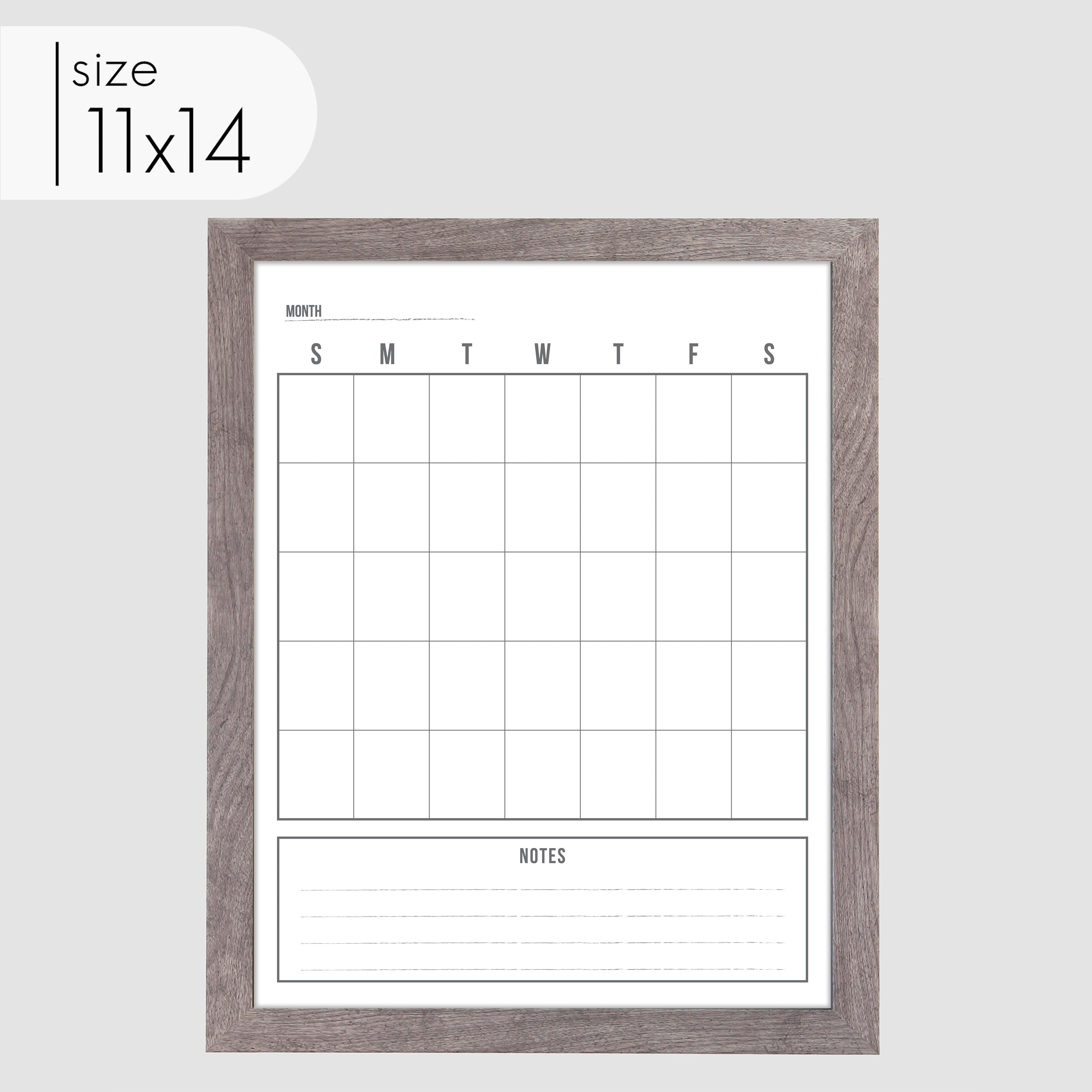 Monthly Framed Whiteboard Calendar + 1 section | Vertical Dwyer