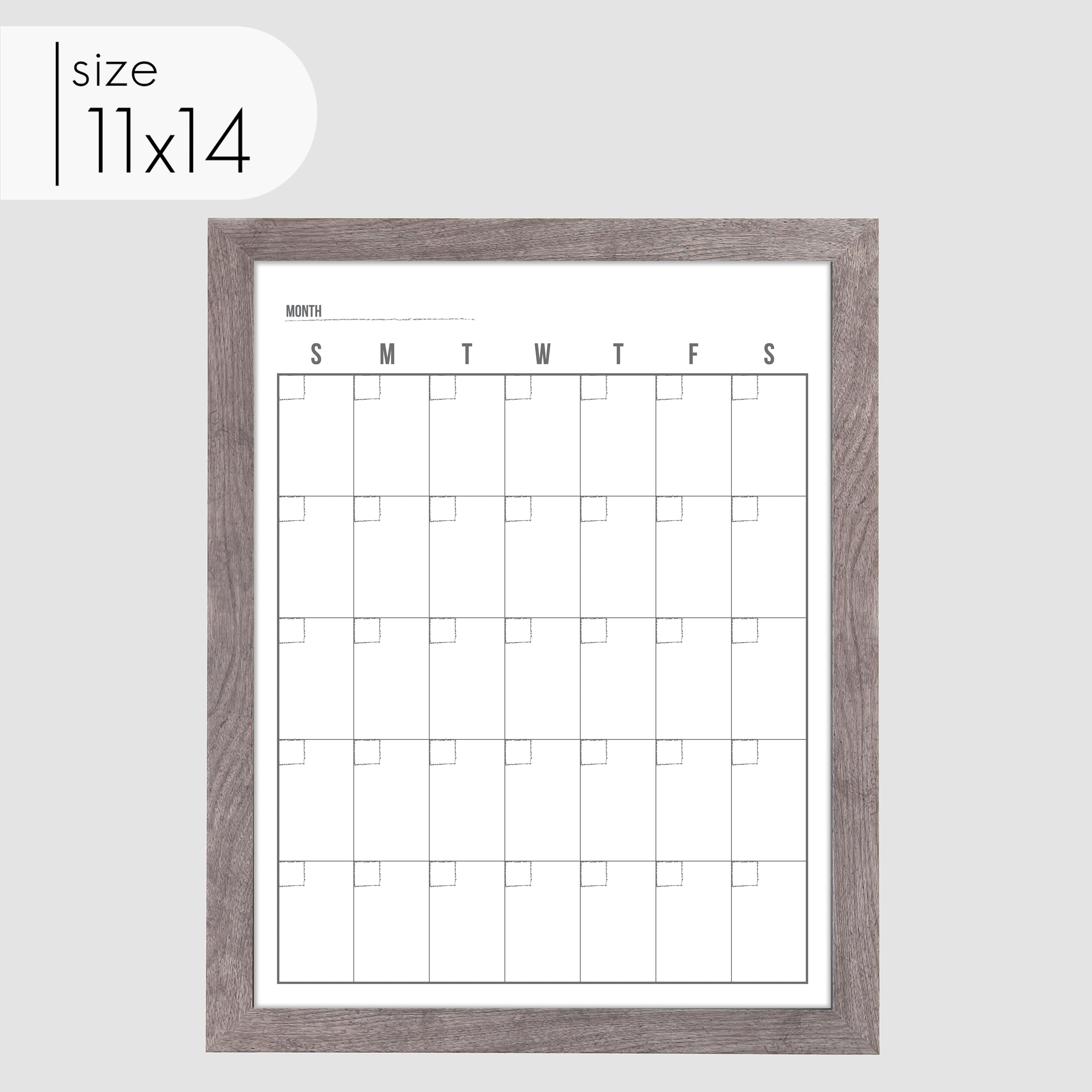 Monthly Framed Whiteboard Calendar | Vertical Dwyer