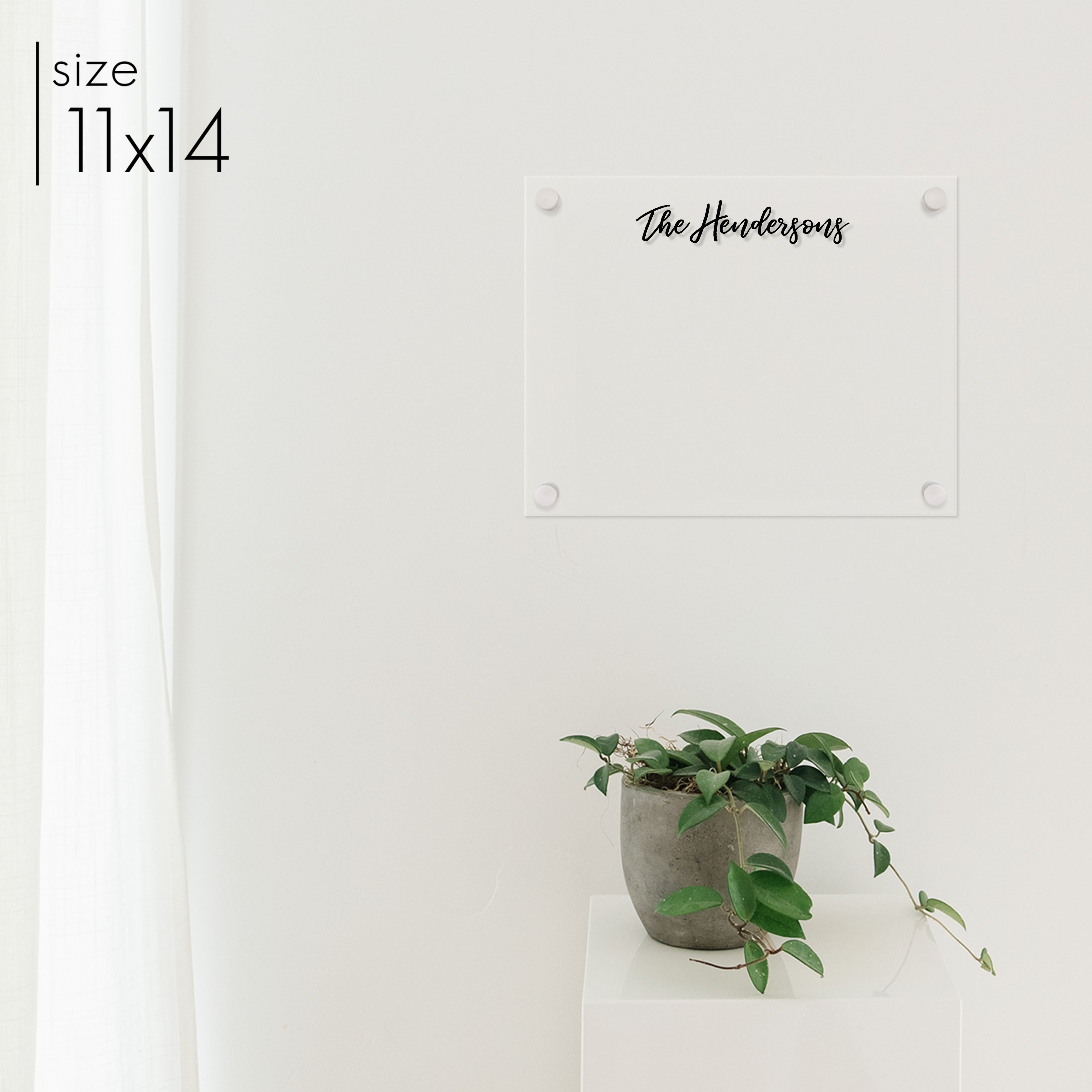 Small Acrylic Dry-erase Board | Horizontal Traeger