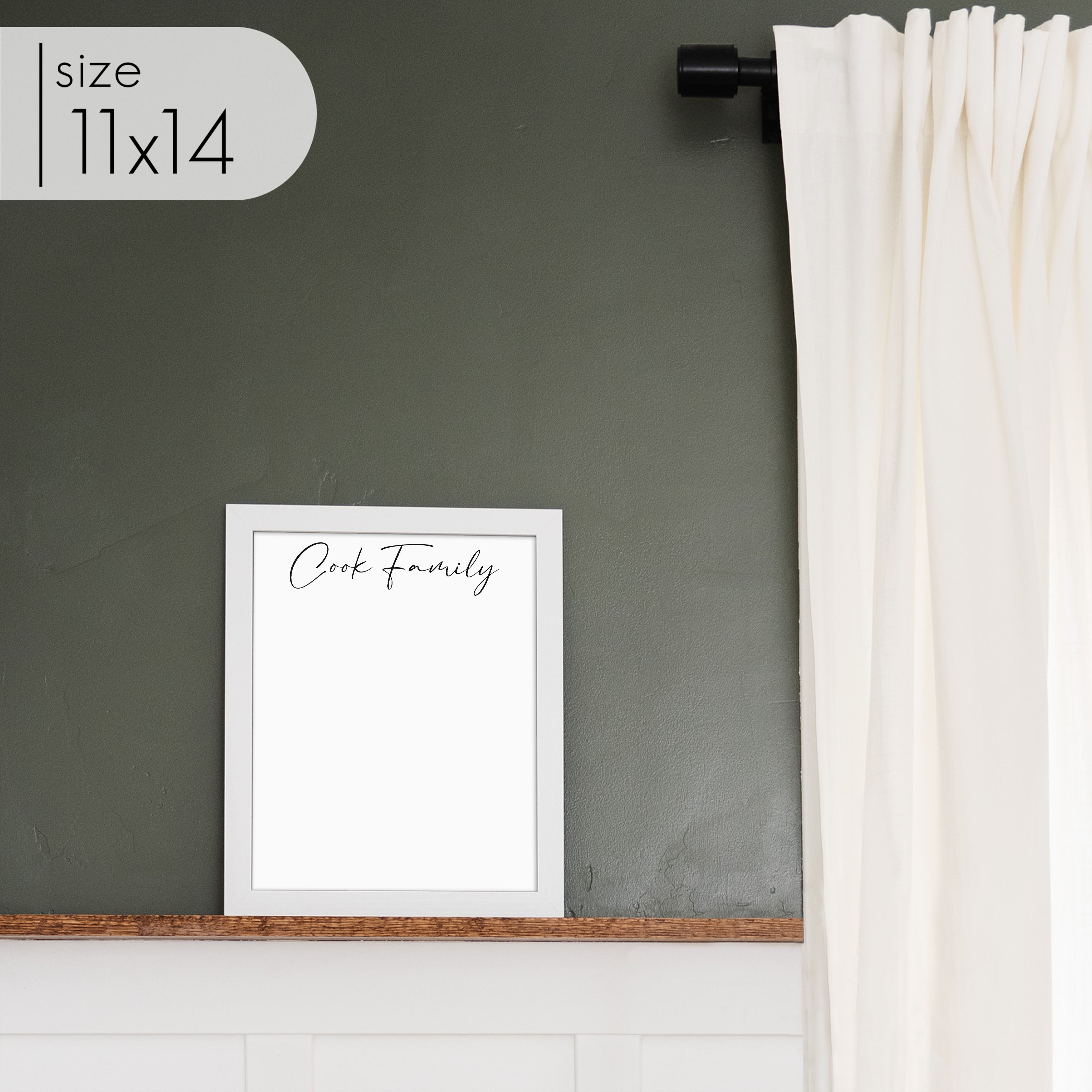 Small Framed Whiteboard | Vertical Pennington