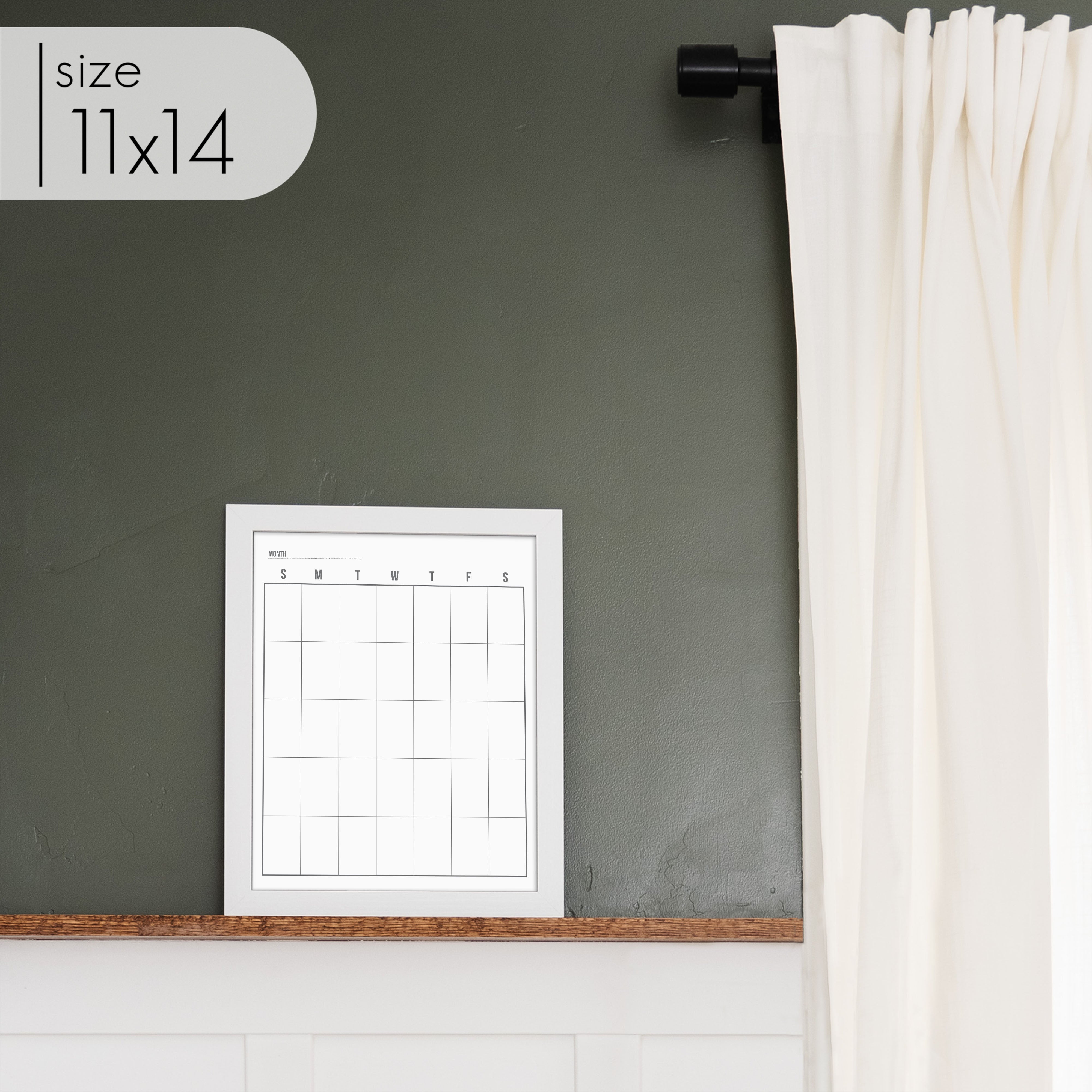 Monthly Framed Whiteboard Calendar | Vertical Dwyer