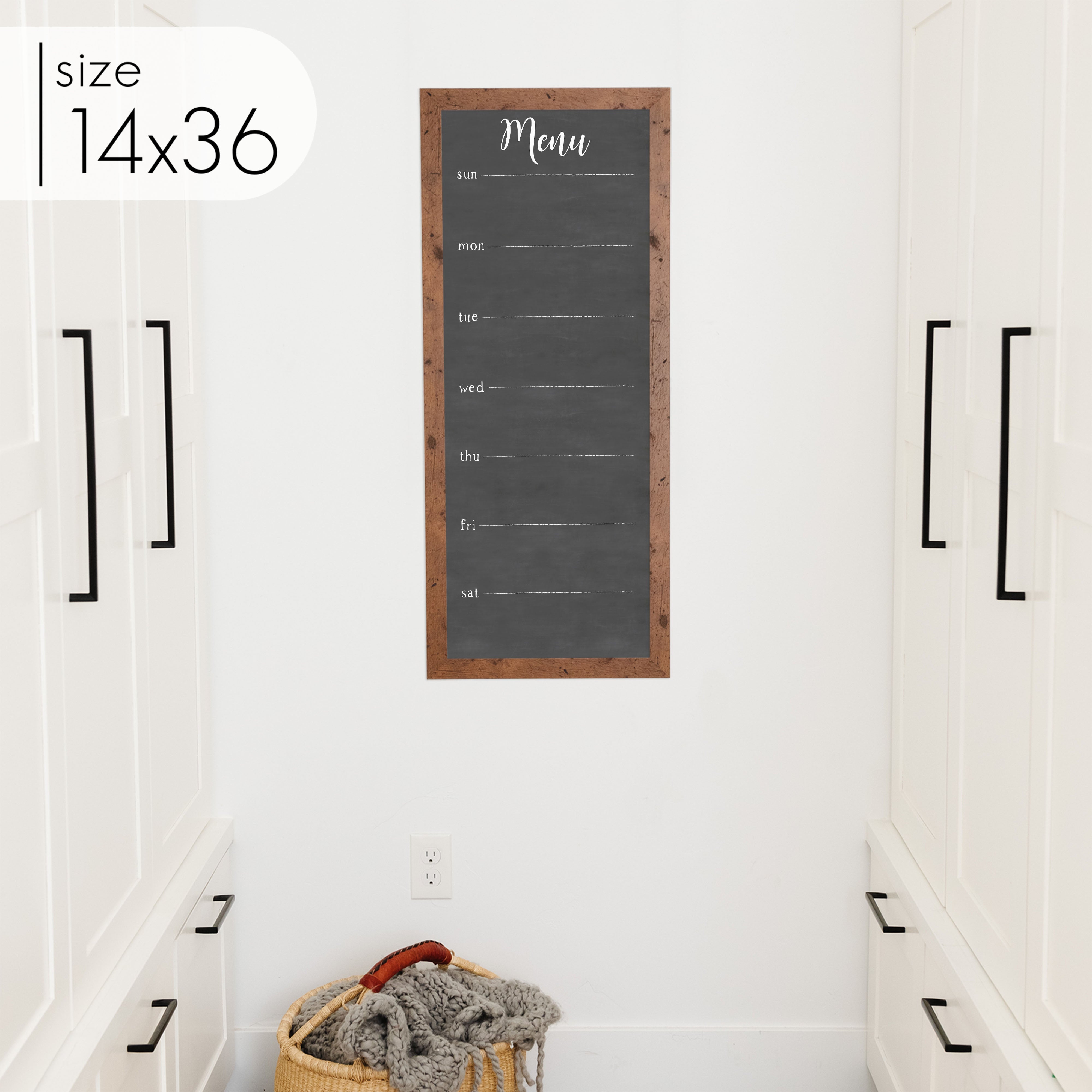 Slim Weekly Framed Chalkboard | Vertical Perkins