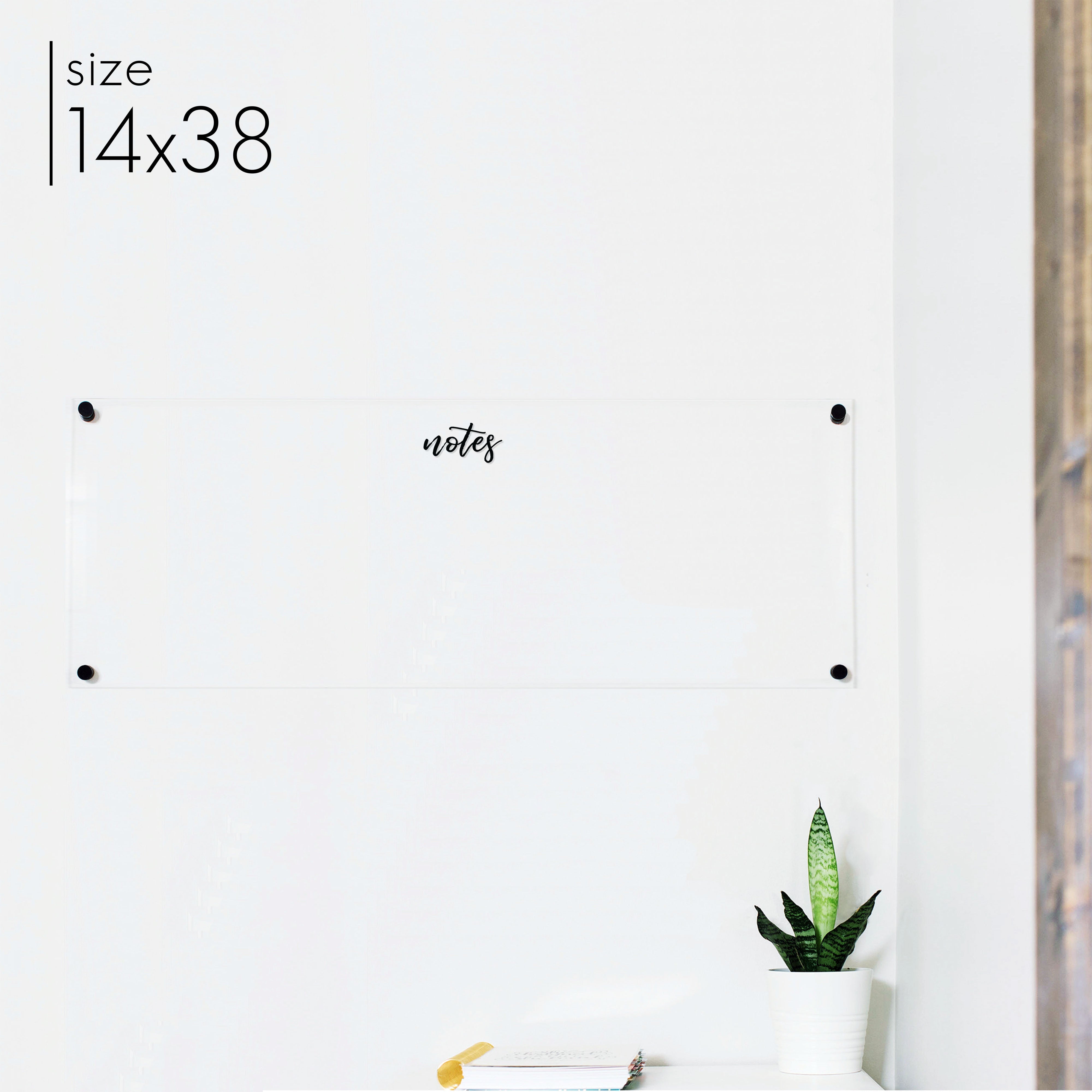 Slim Acrylic Dry-erase Board | Horizontal Traeger