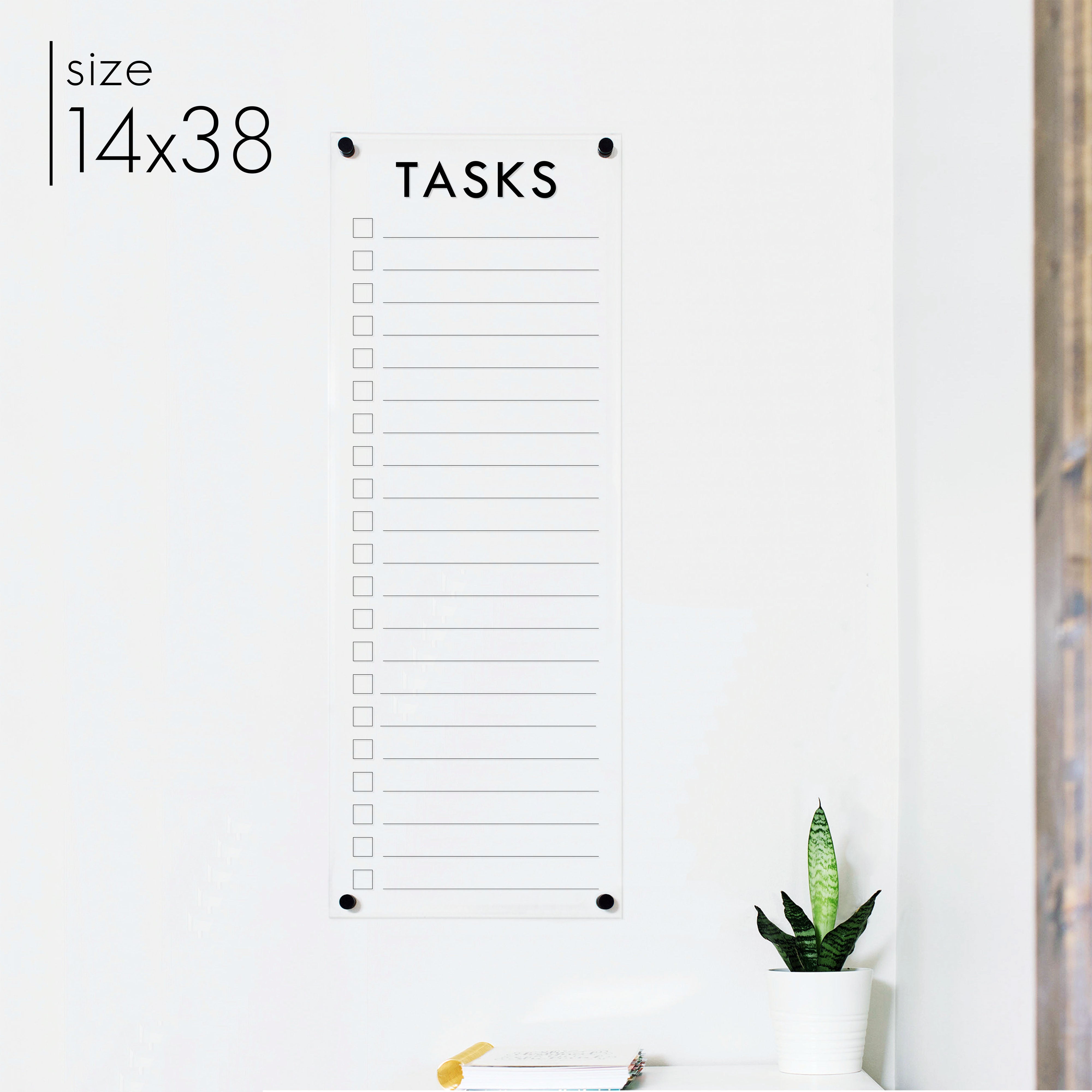 Slim Acrylic Dry-erase Checklist | Vertical Craig