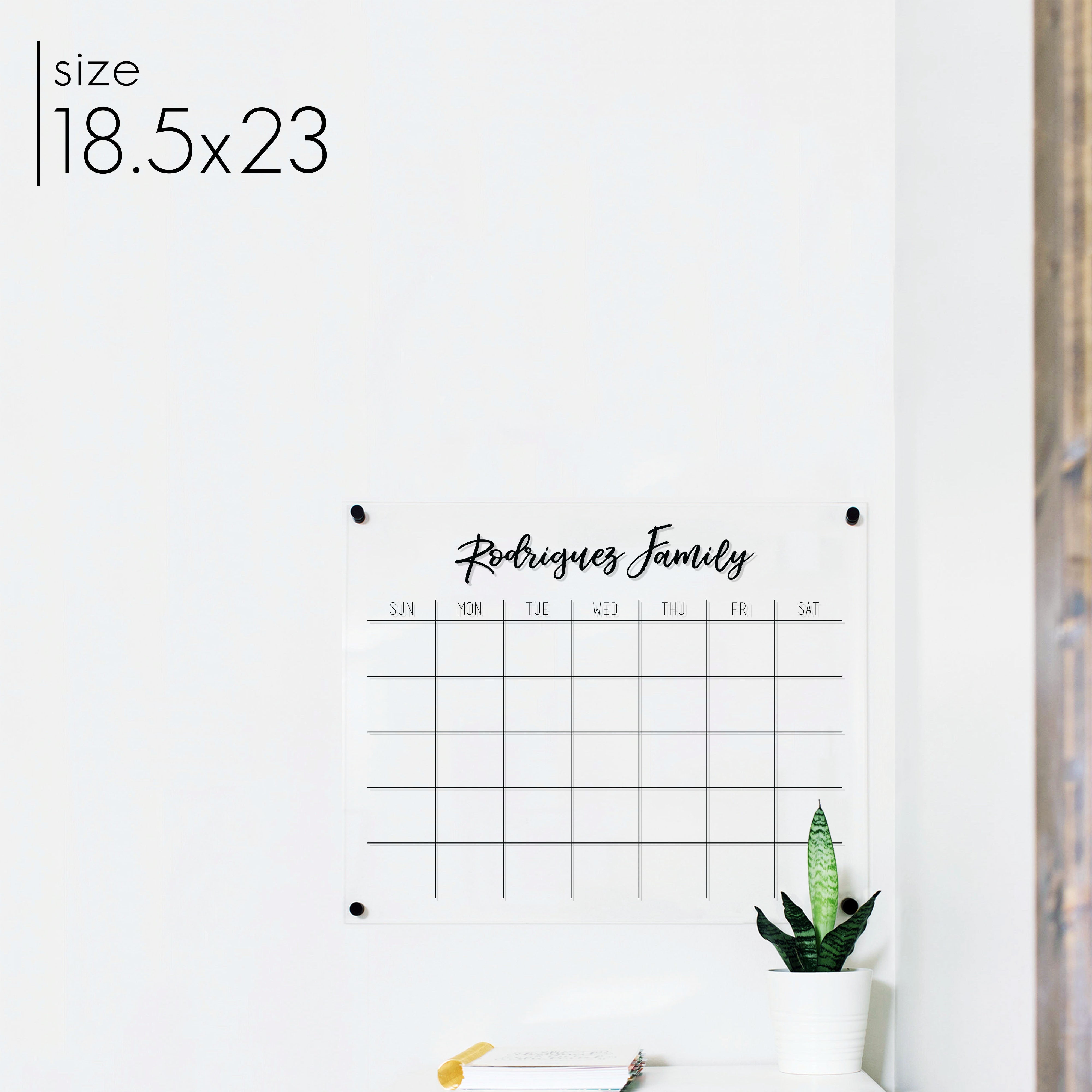 Monthly Acrylic Calendar | Horizontal Traeger