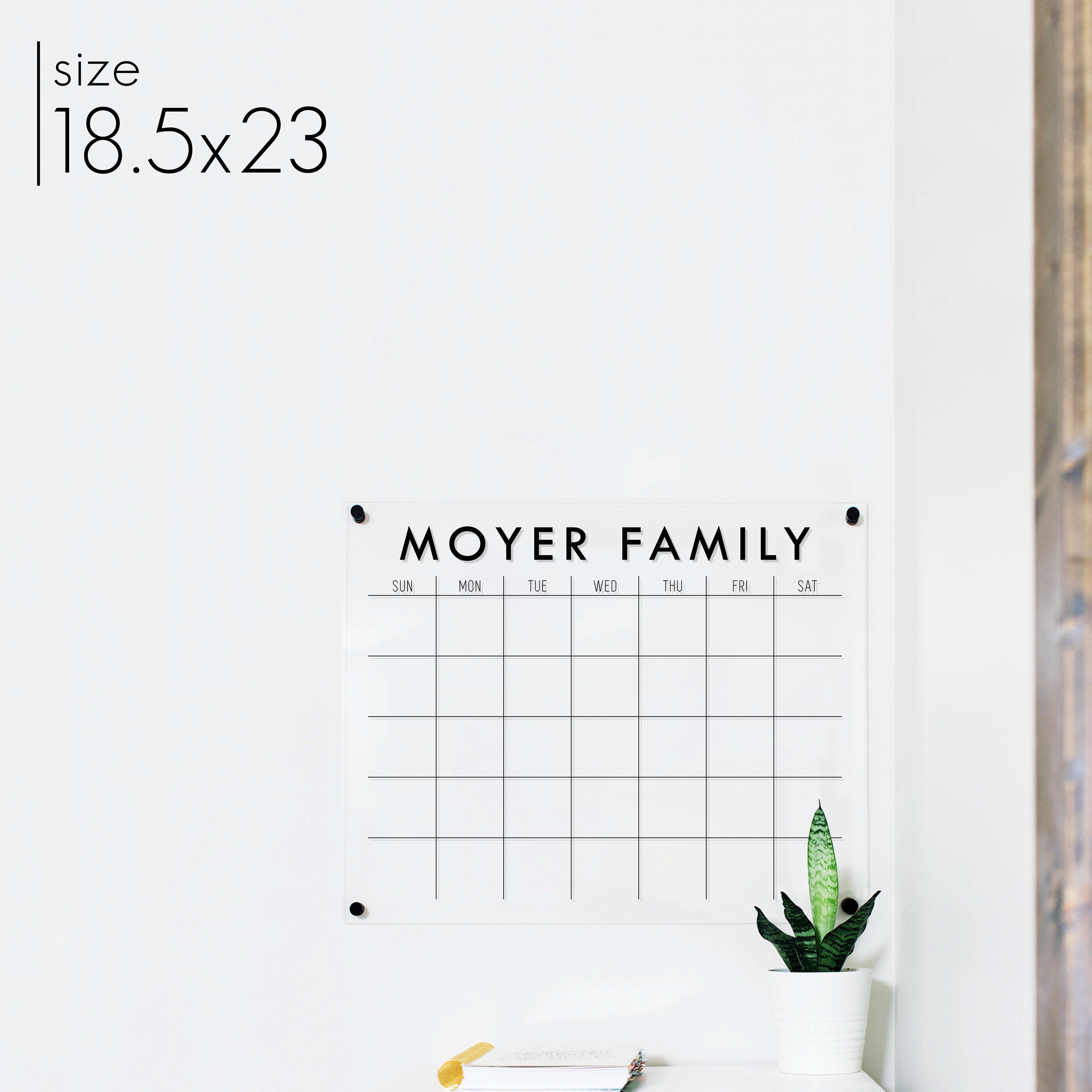 Monthly Acrylic Calendar | Horizontal Madi