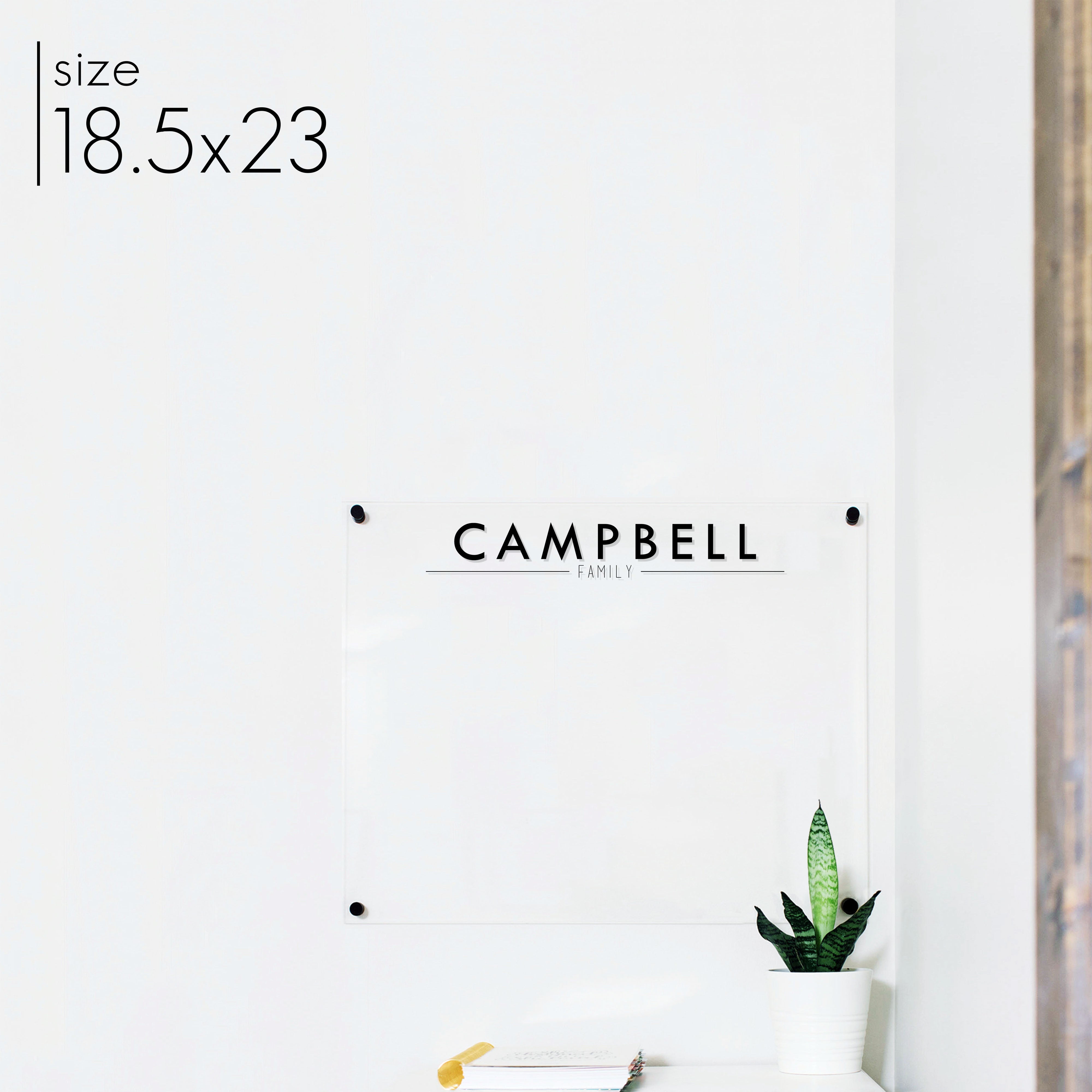 Large Acrylic Dry-erase Board | Horizontal Craig