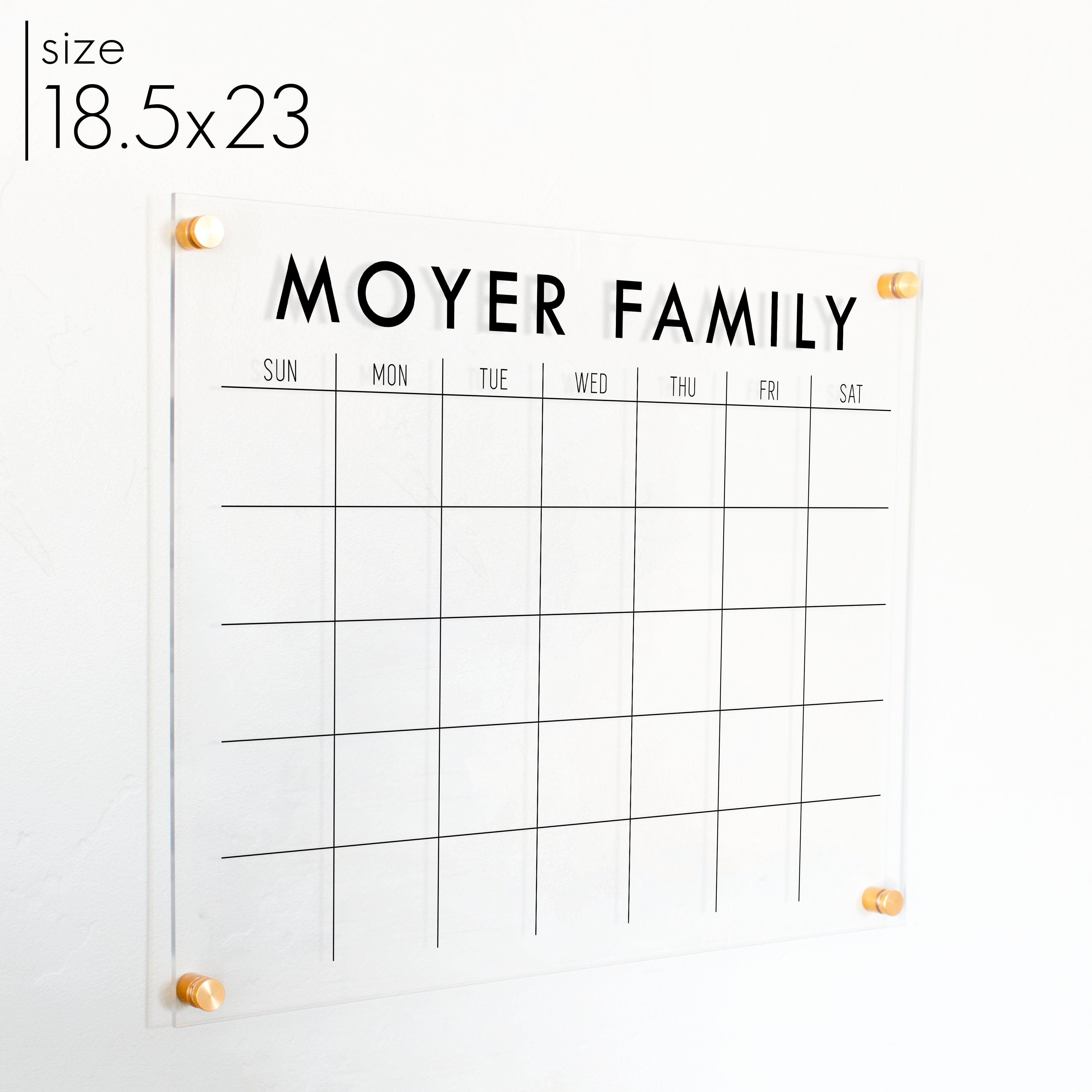 Monthly Square Acrylic Calendar | Square Madi