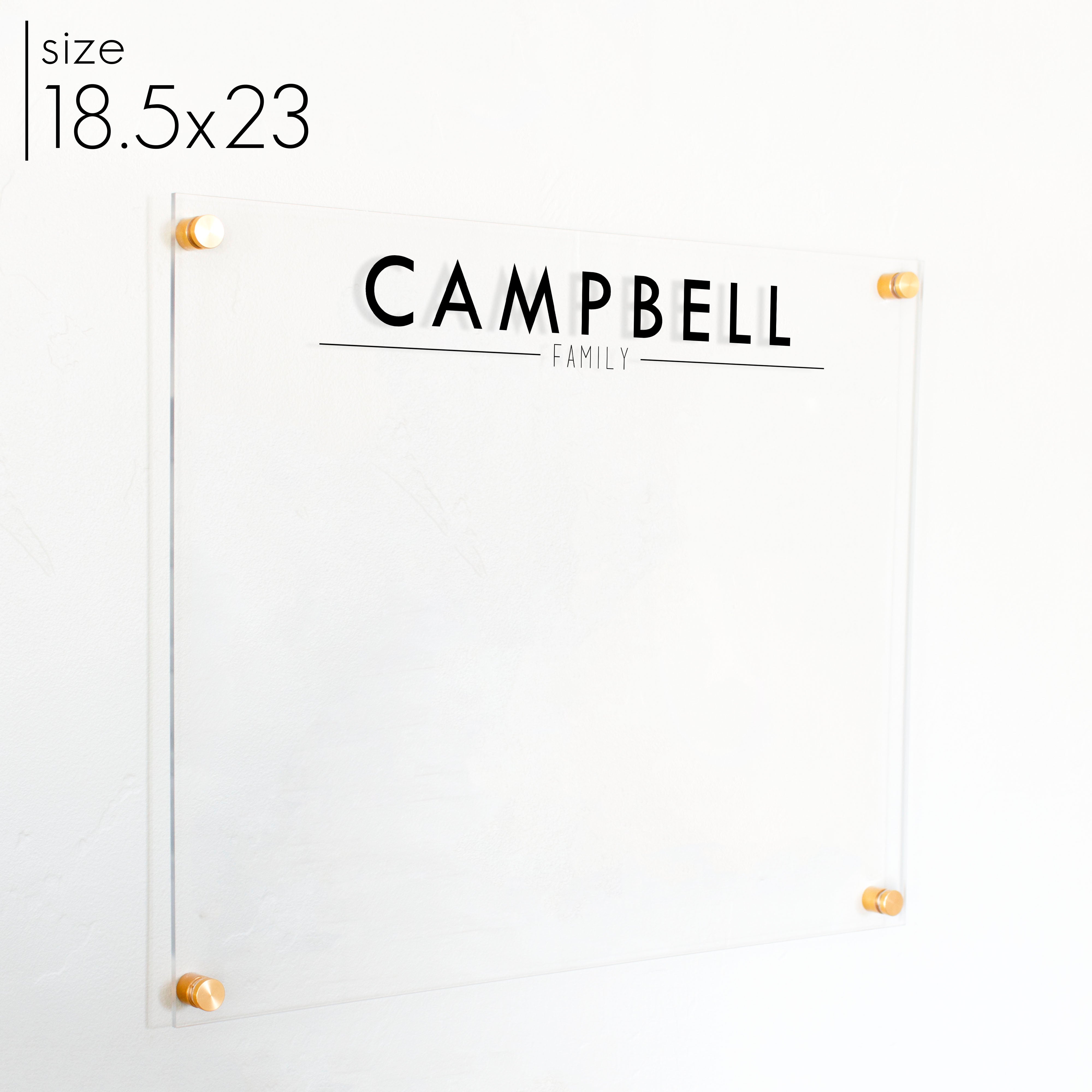 Large Acrylic Dry-erase Board | Horizontal Craig