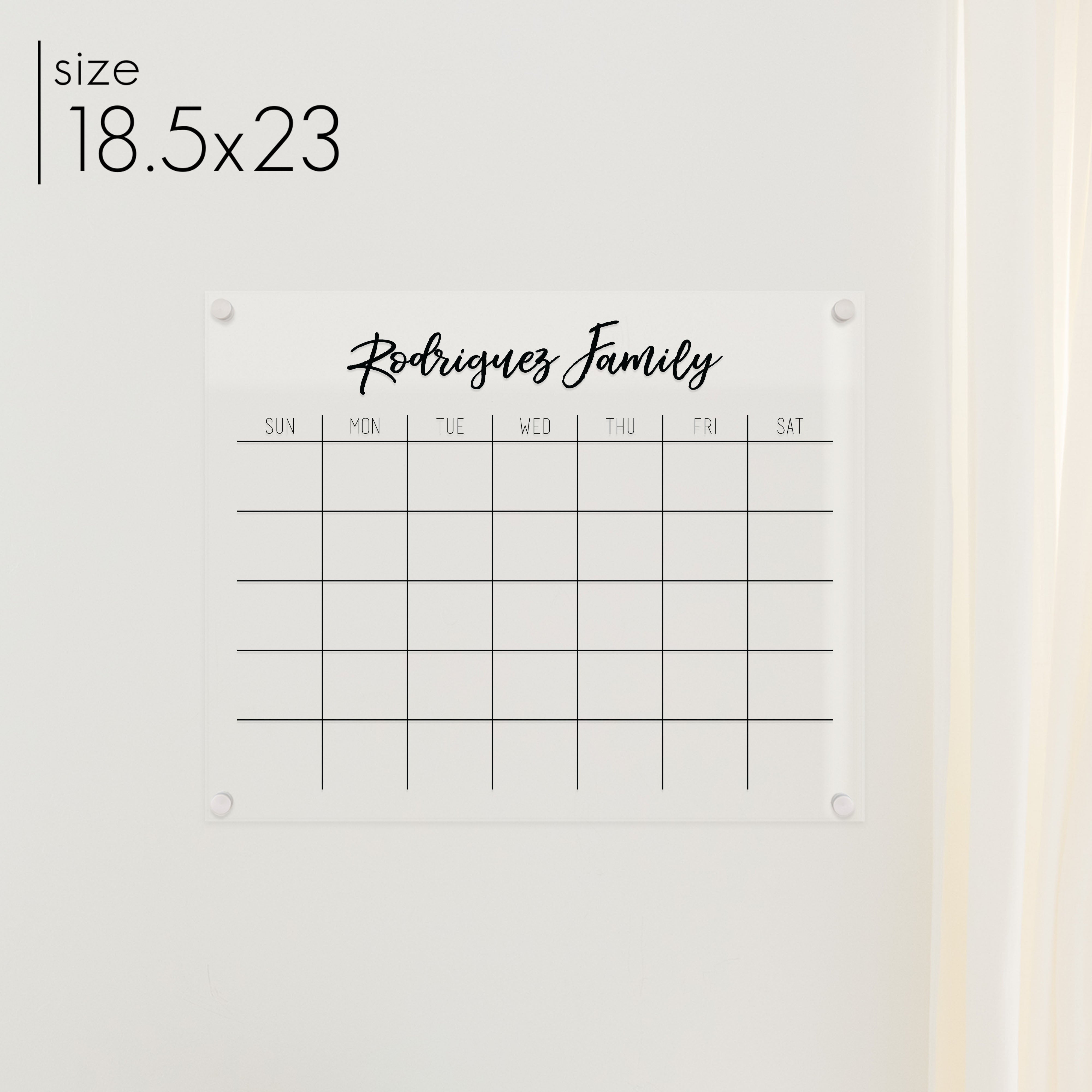 Monthly Acrylic Calendar | Horizontal Traeger