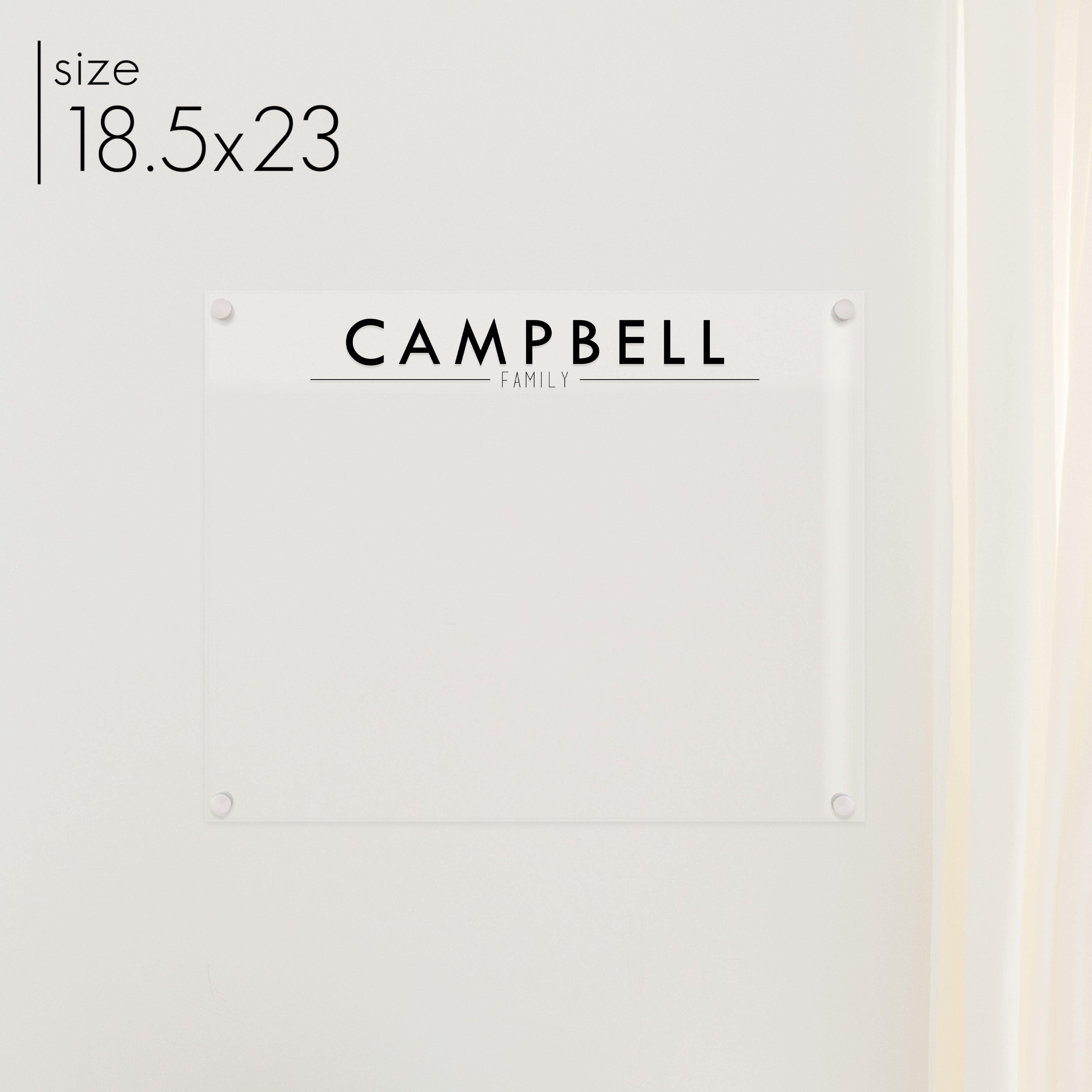 Large Acrylic Dry-erase Board | Horizontal Craig