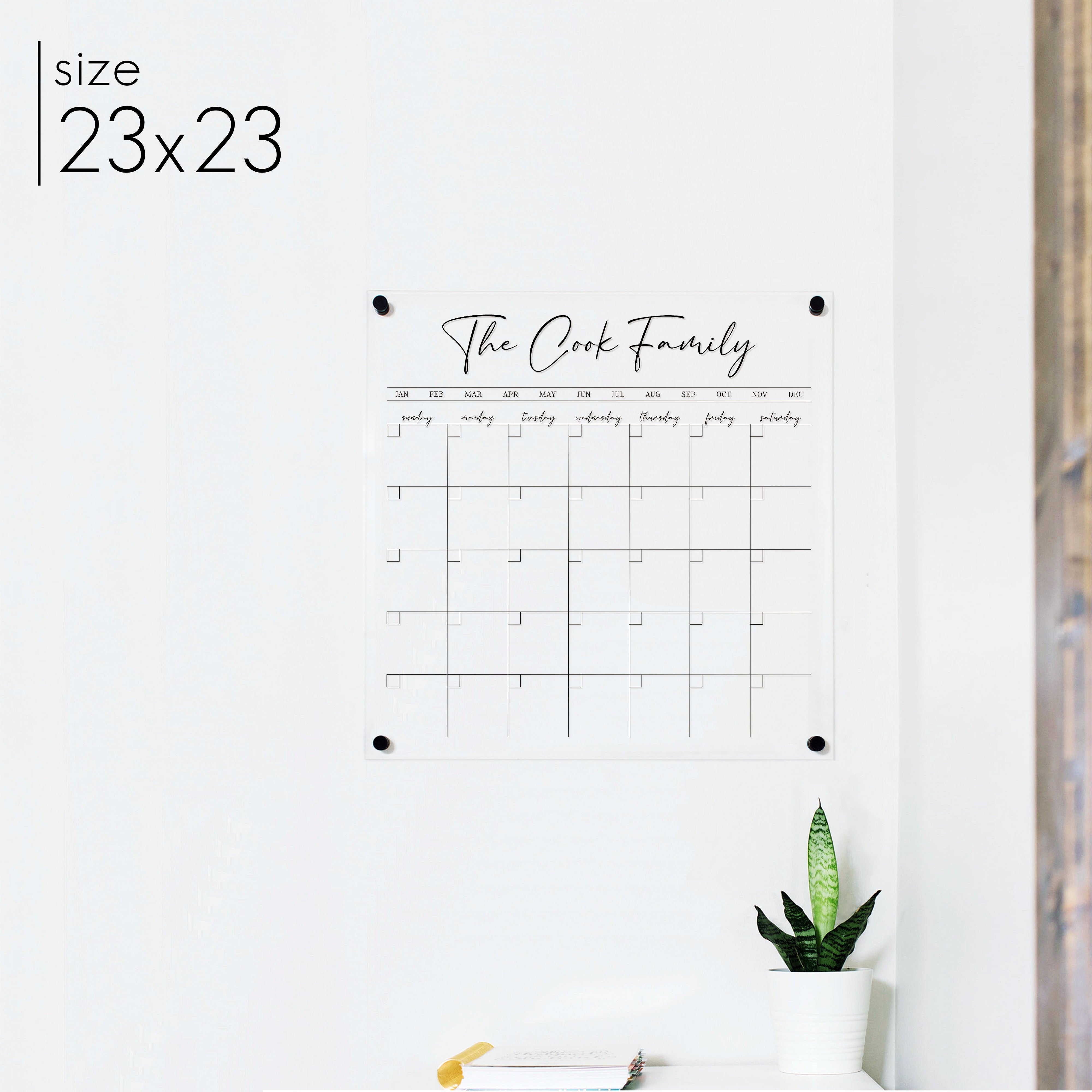 Monthly Acrylic Calendar | Vertical Pennington