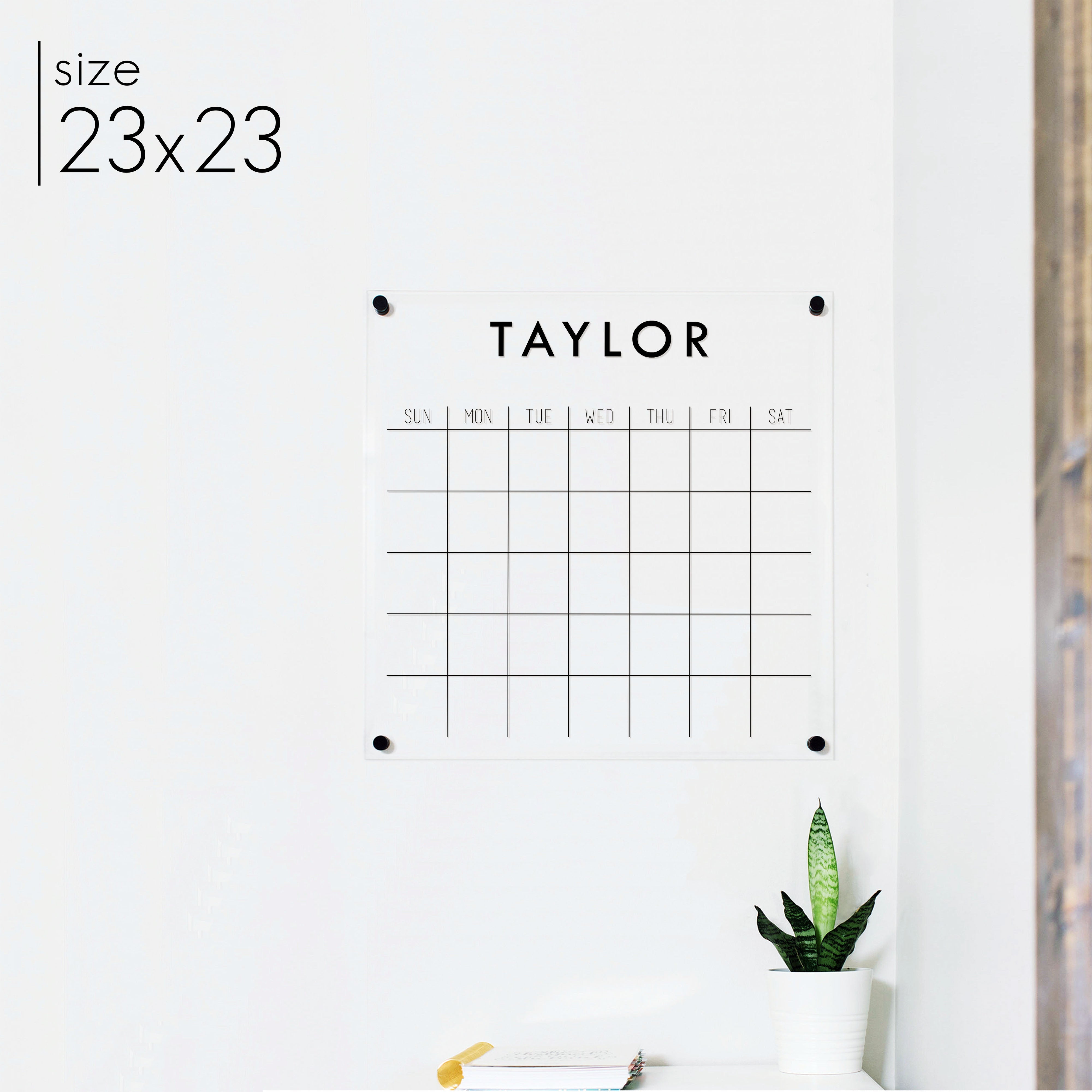 Monthly Square Acrylic Calendar | Square Madi