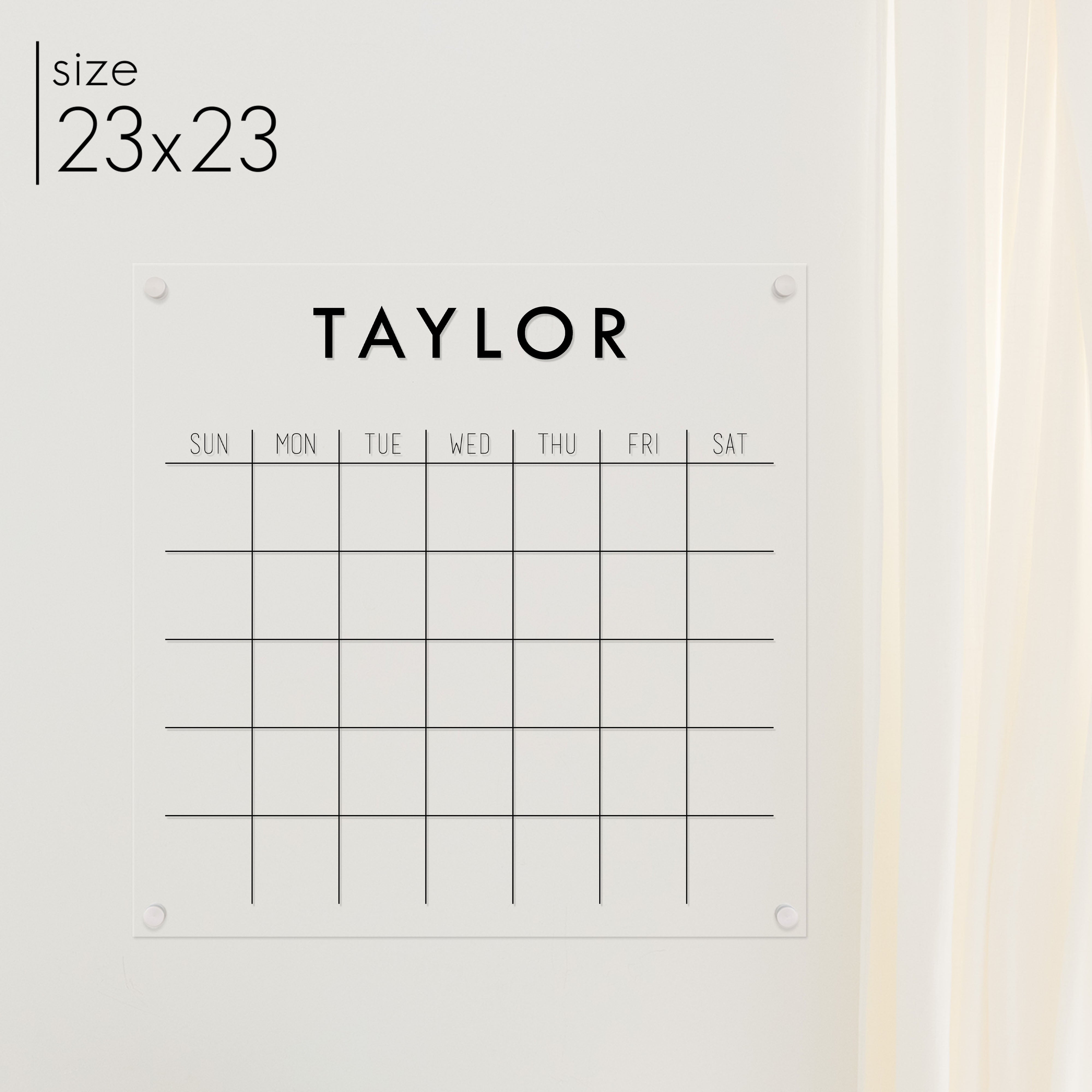 Monthly Acrylic Calendar | Horizontal Madi