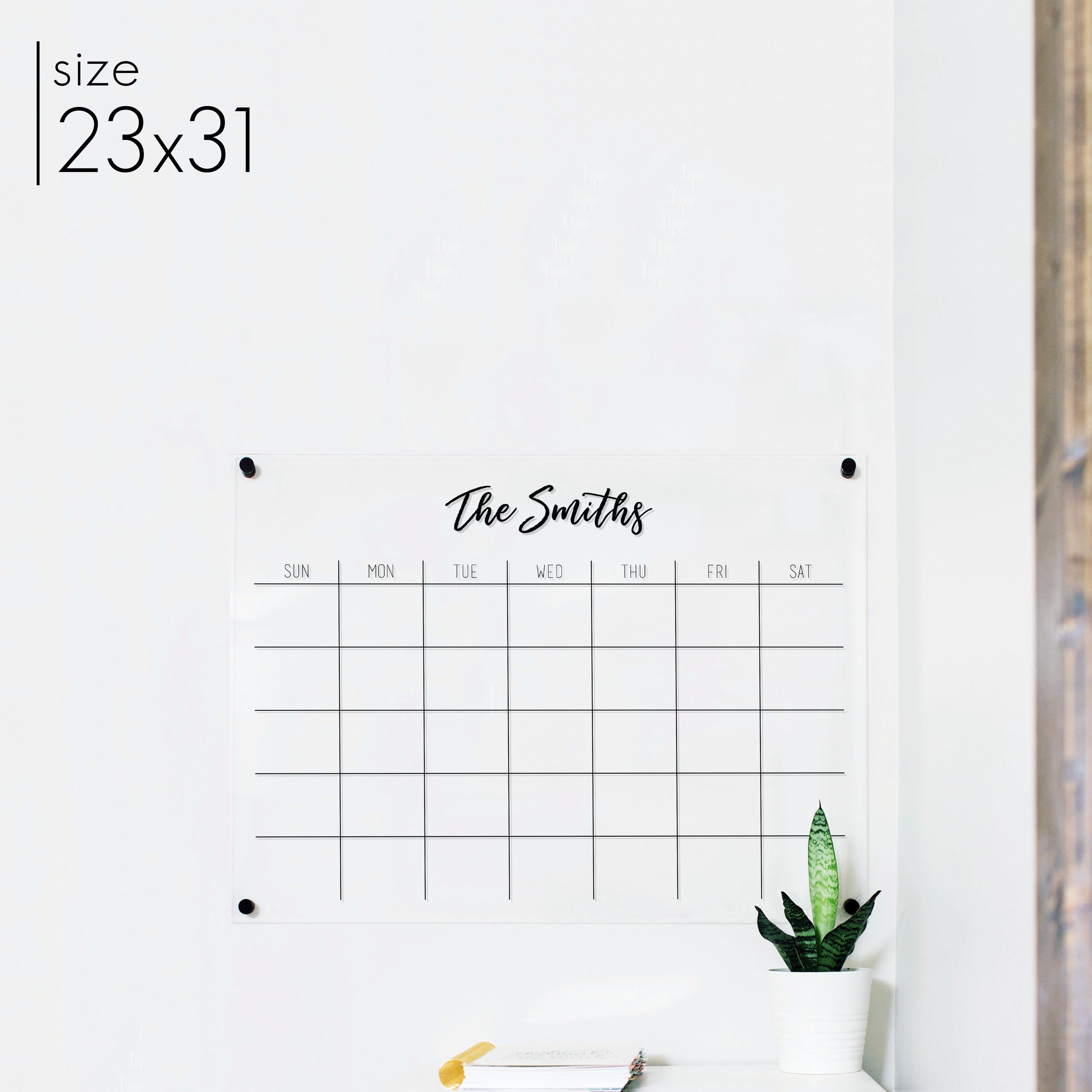 Monthly Square Acrylic Calendar | Square Traeger