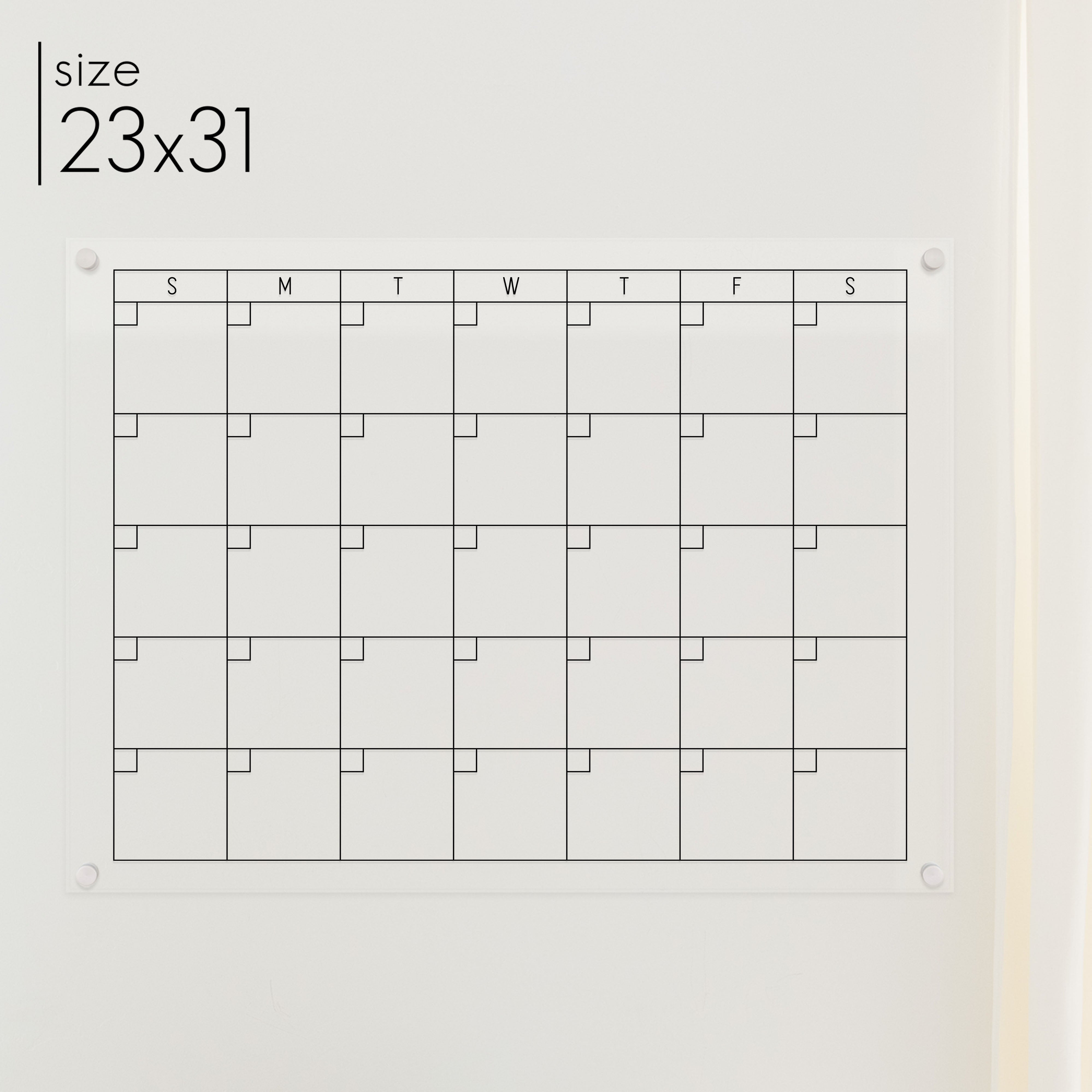 Monthly Acrylic Calendar | Horizontal Multi-Style