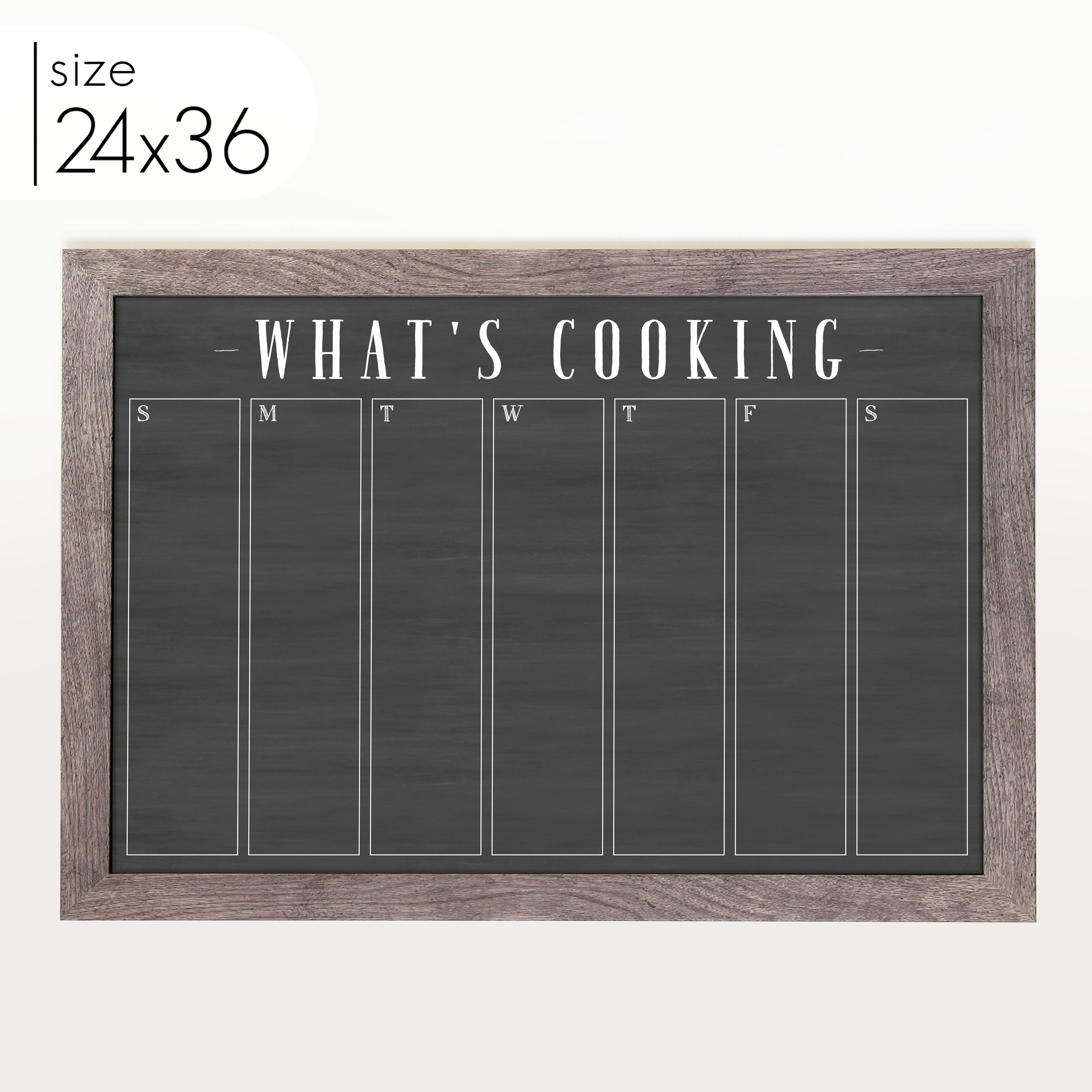 Weekly Framed Chalkboard Calendar | Horizontal Swanson