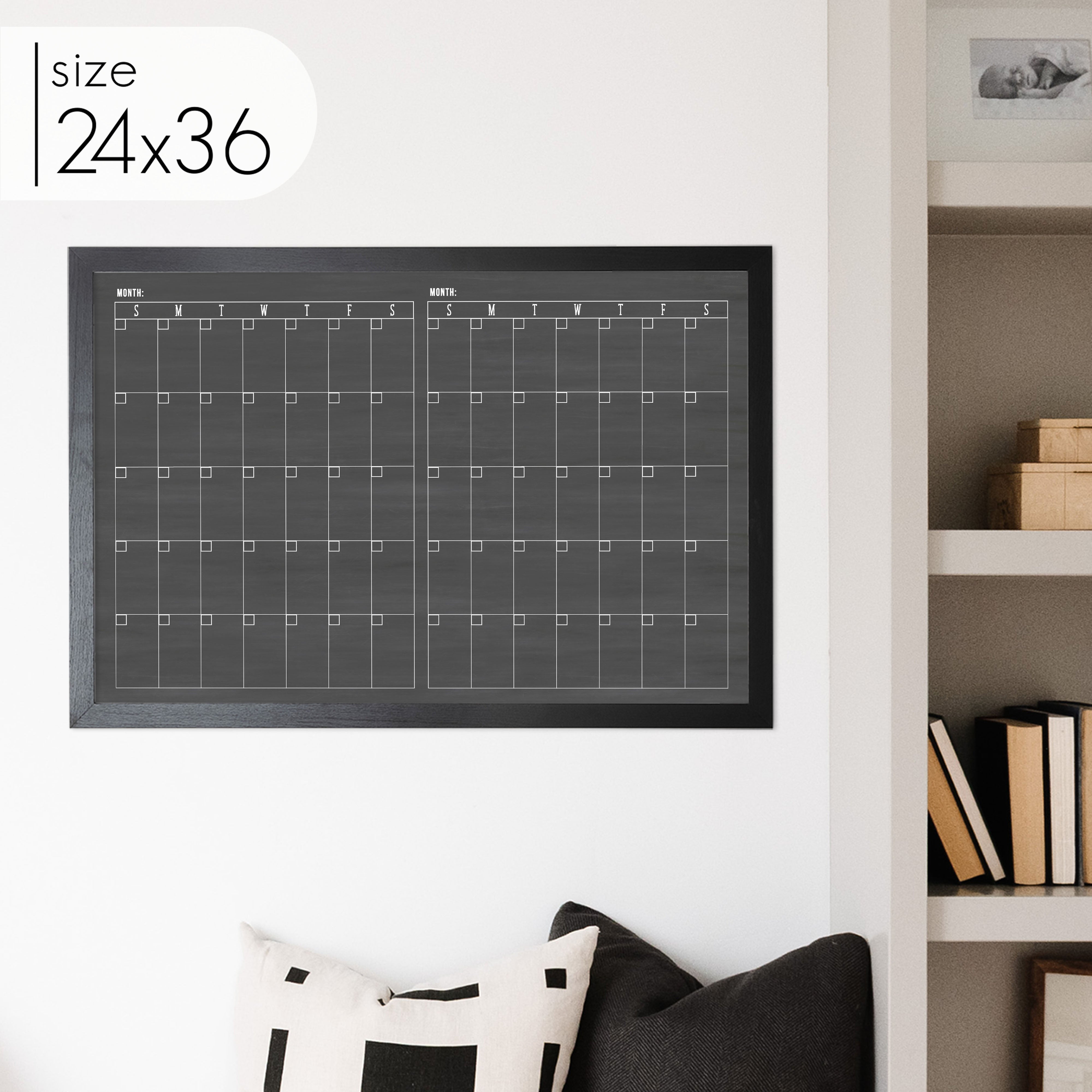 2 Month Framed Chalkboard Calendar | Horizontal Swanson