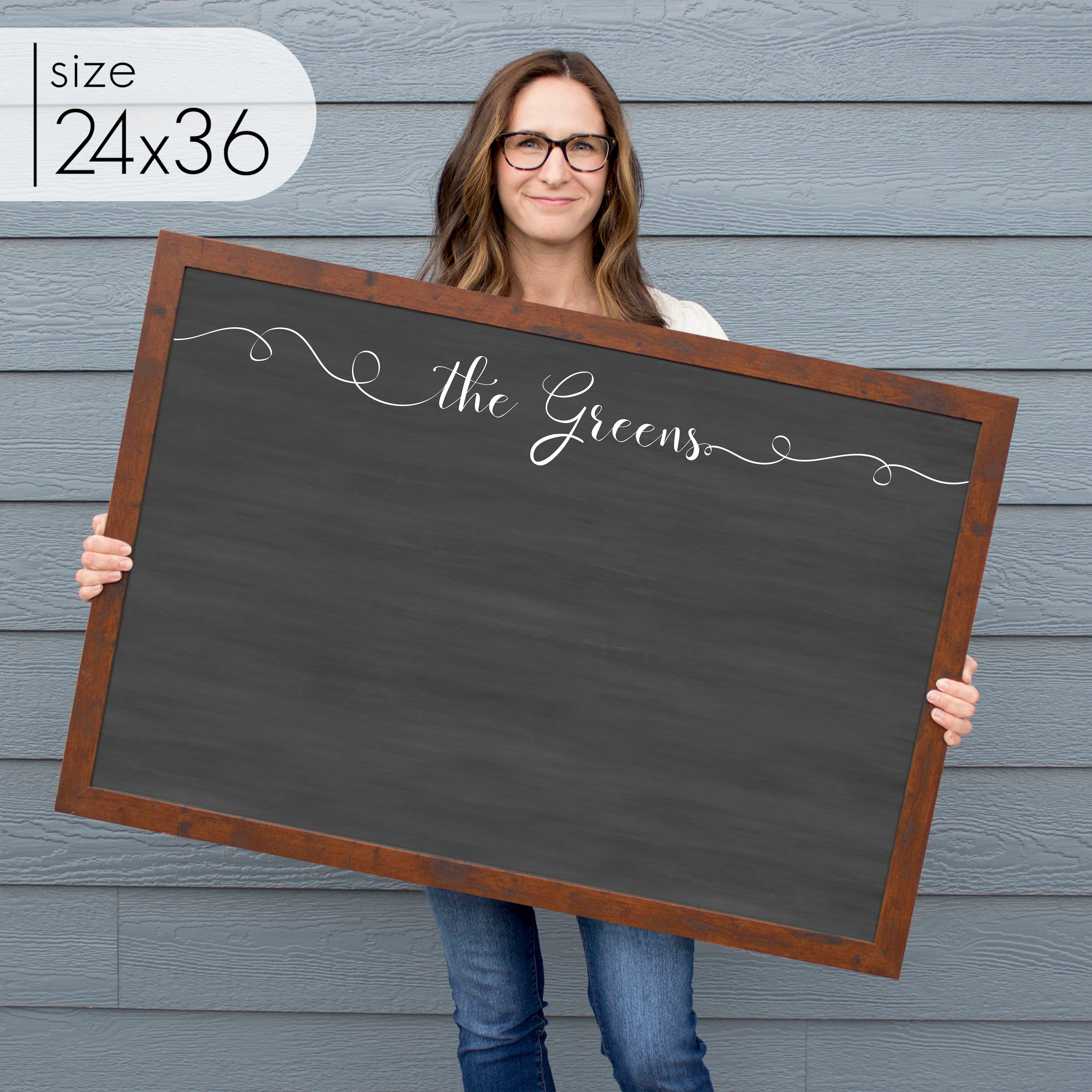 Large Framed Chalkboard | Horizontal Knope