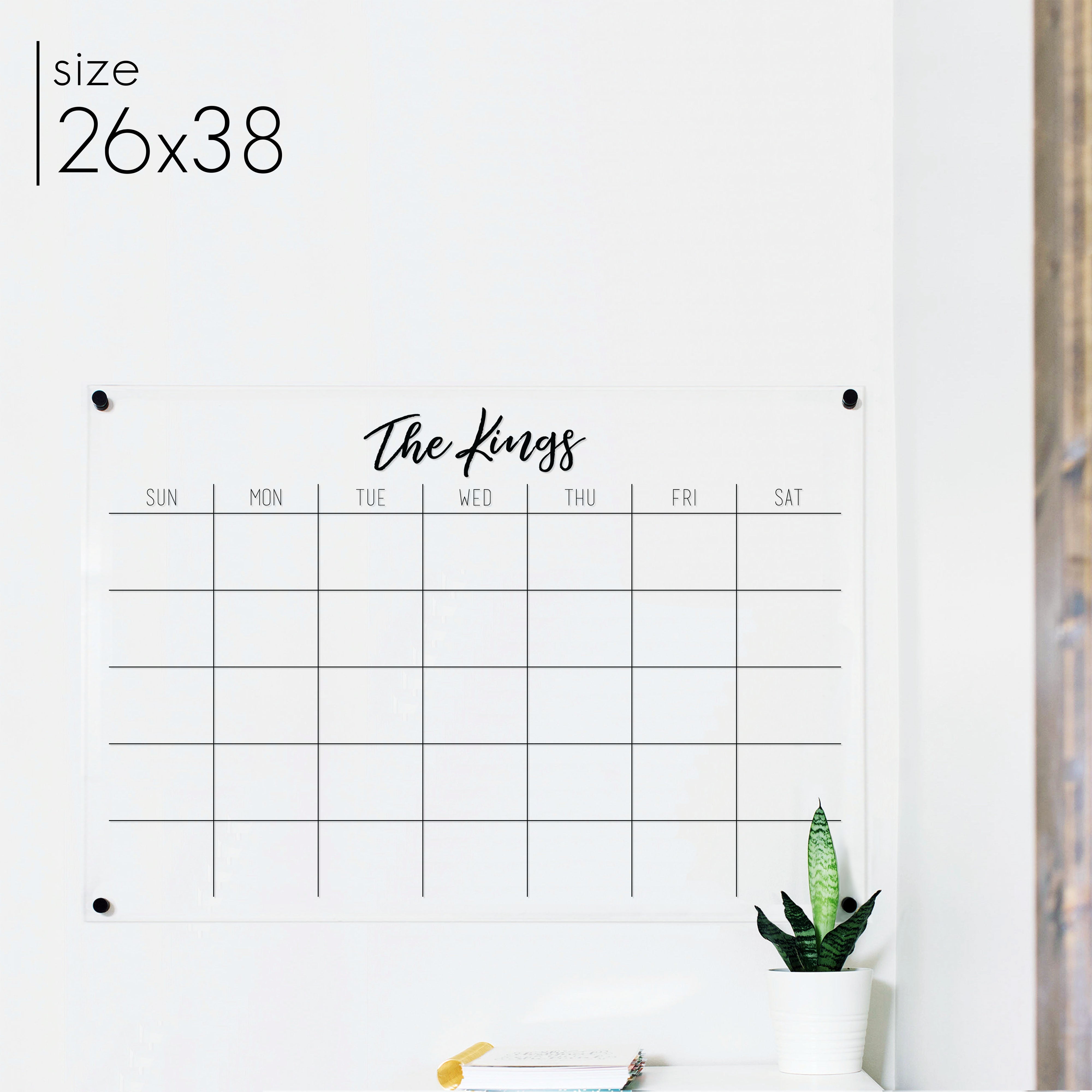 Monthly Acrylic Calendar | Horizontal Traeger