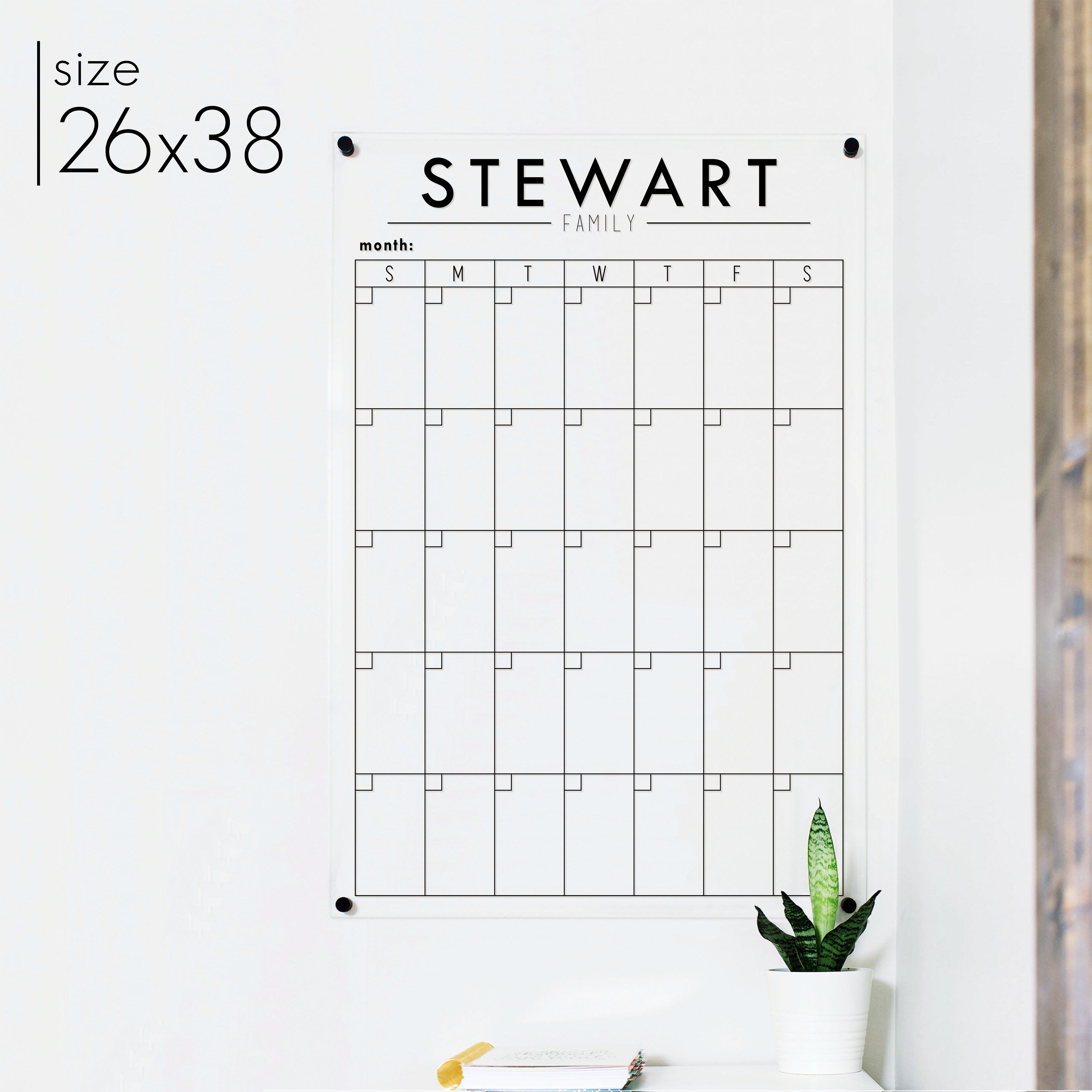 Monthly Acrylic Calendar | Vertical Craig