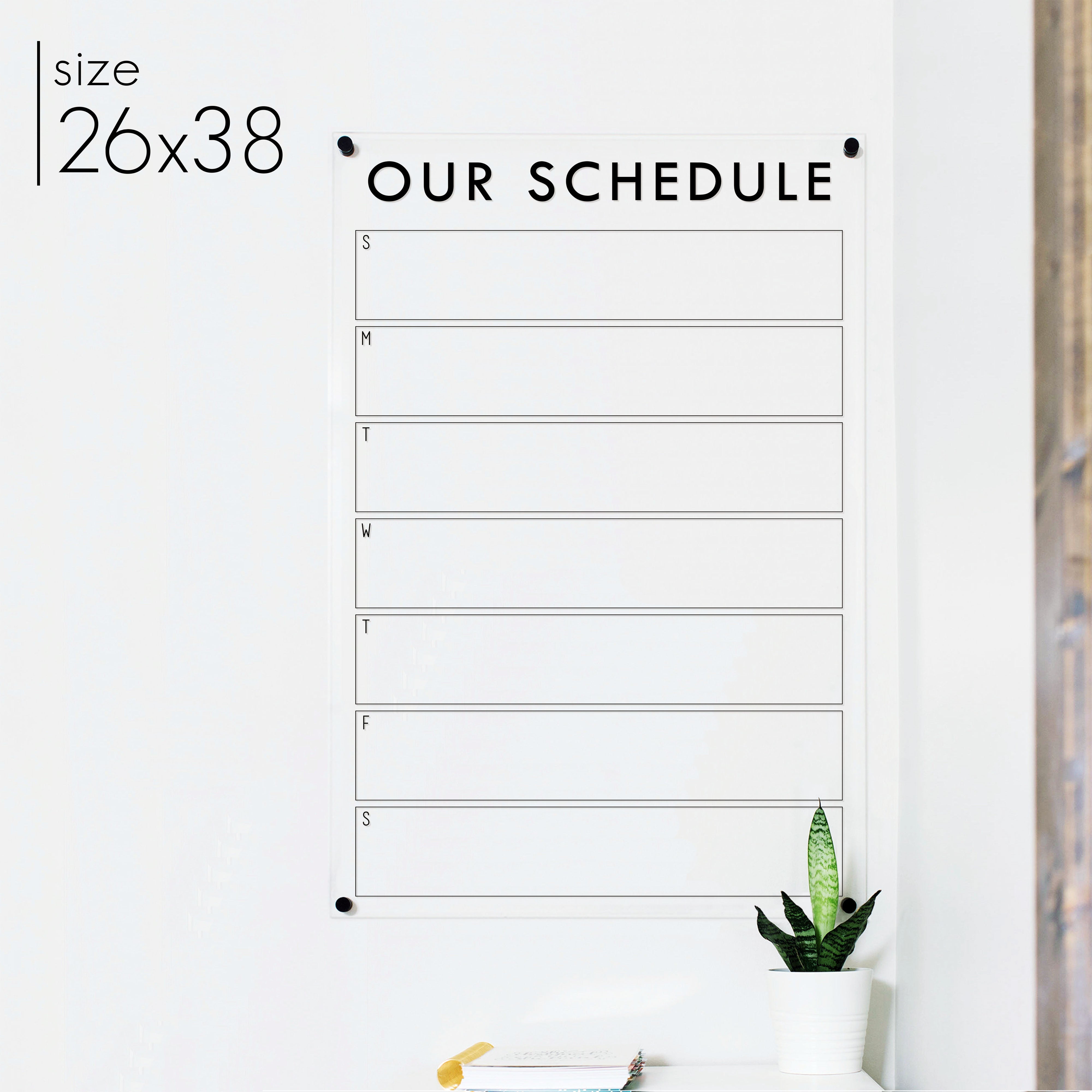 Weekly Acrylic Calendar | Vertical Multi-Style