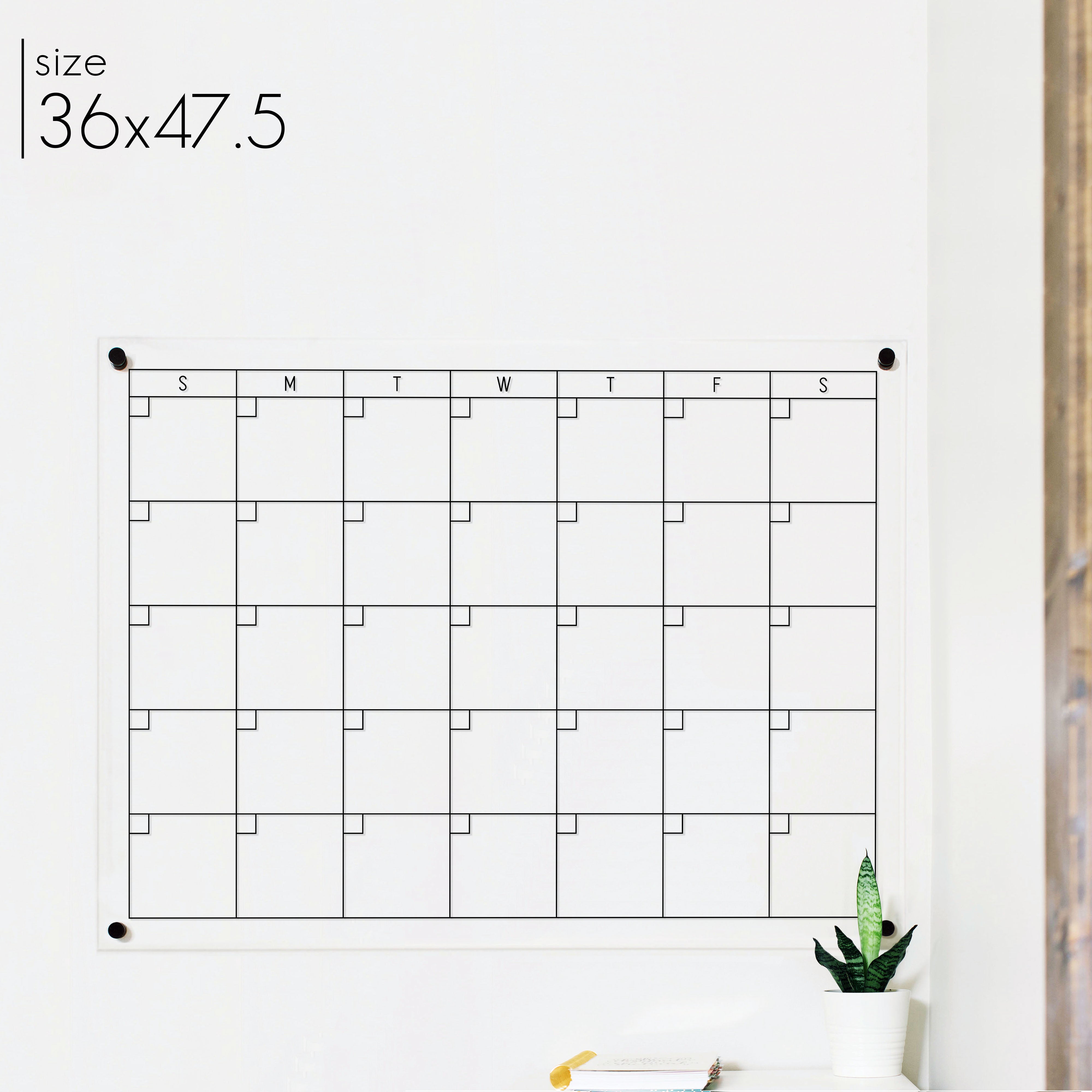 Monthly Square Acrylic Calendar | Square Multi-Style