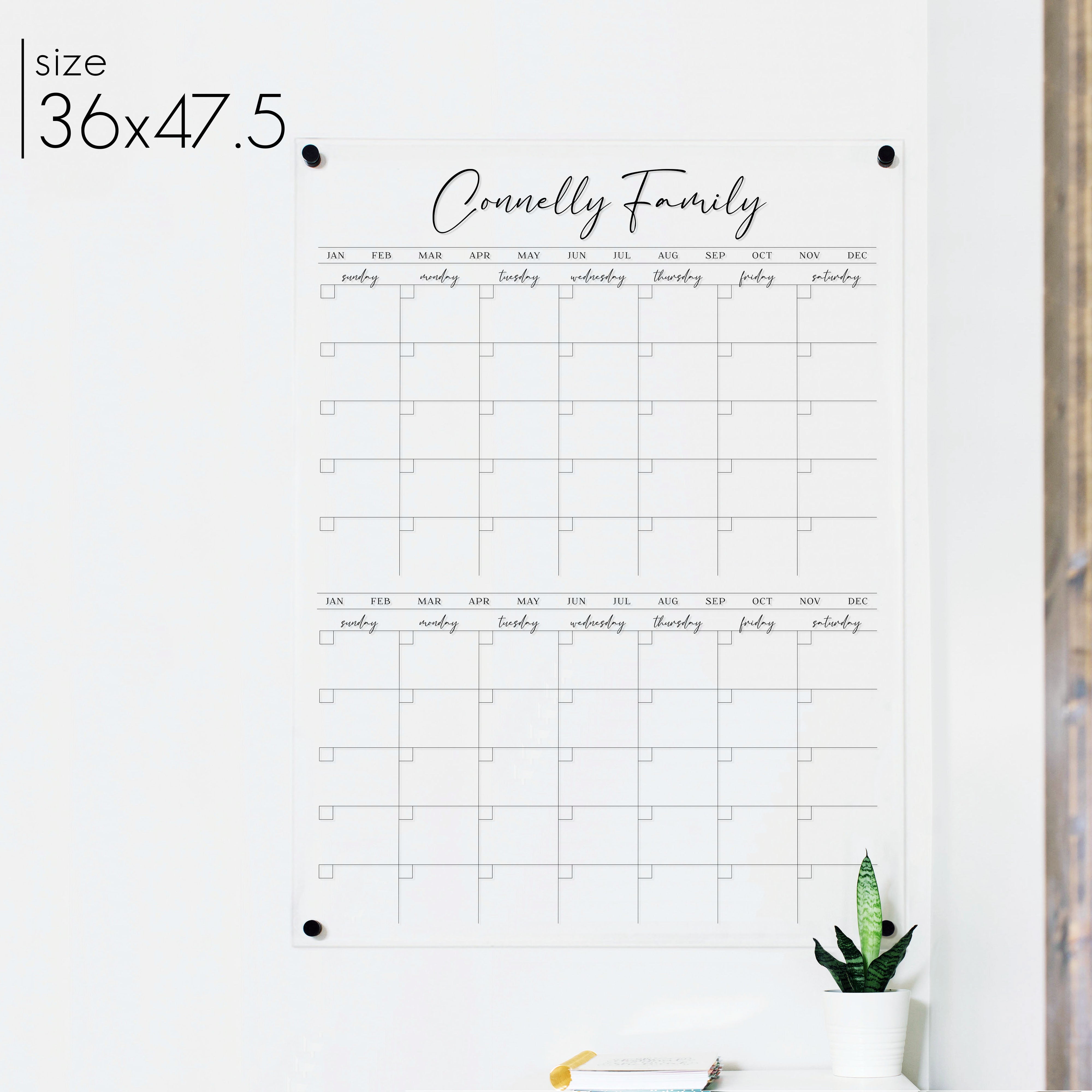2 Month Acrylic Calendar | Vertical Pennington
