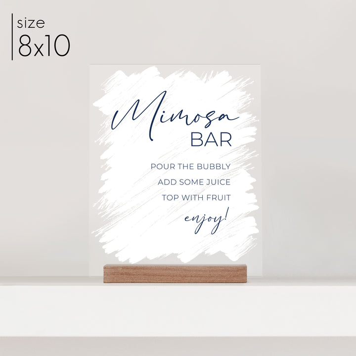 Small Brushed Acrylic Mimosa Bar Sign | Vertical Olivia