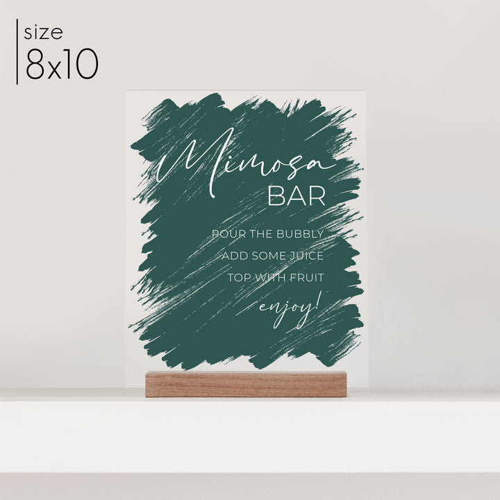Small Brushed Acrylic Mimosa Bar Sign | Vertical Olivia