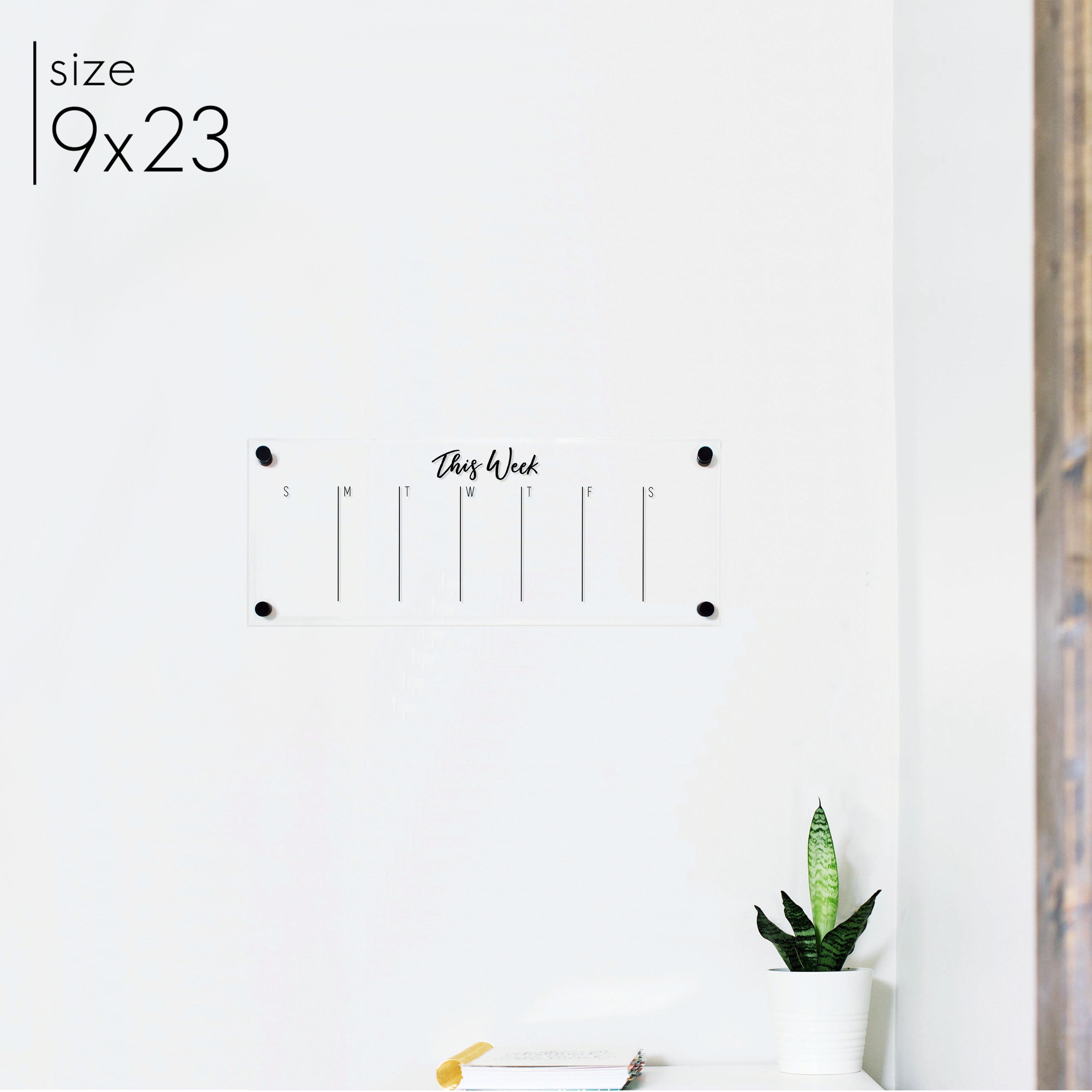 Slim Weekly Acrylic Calendar | Horizontal Traeger