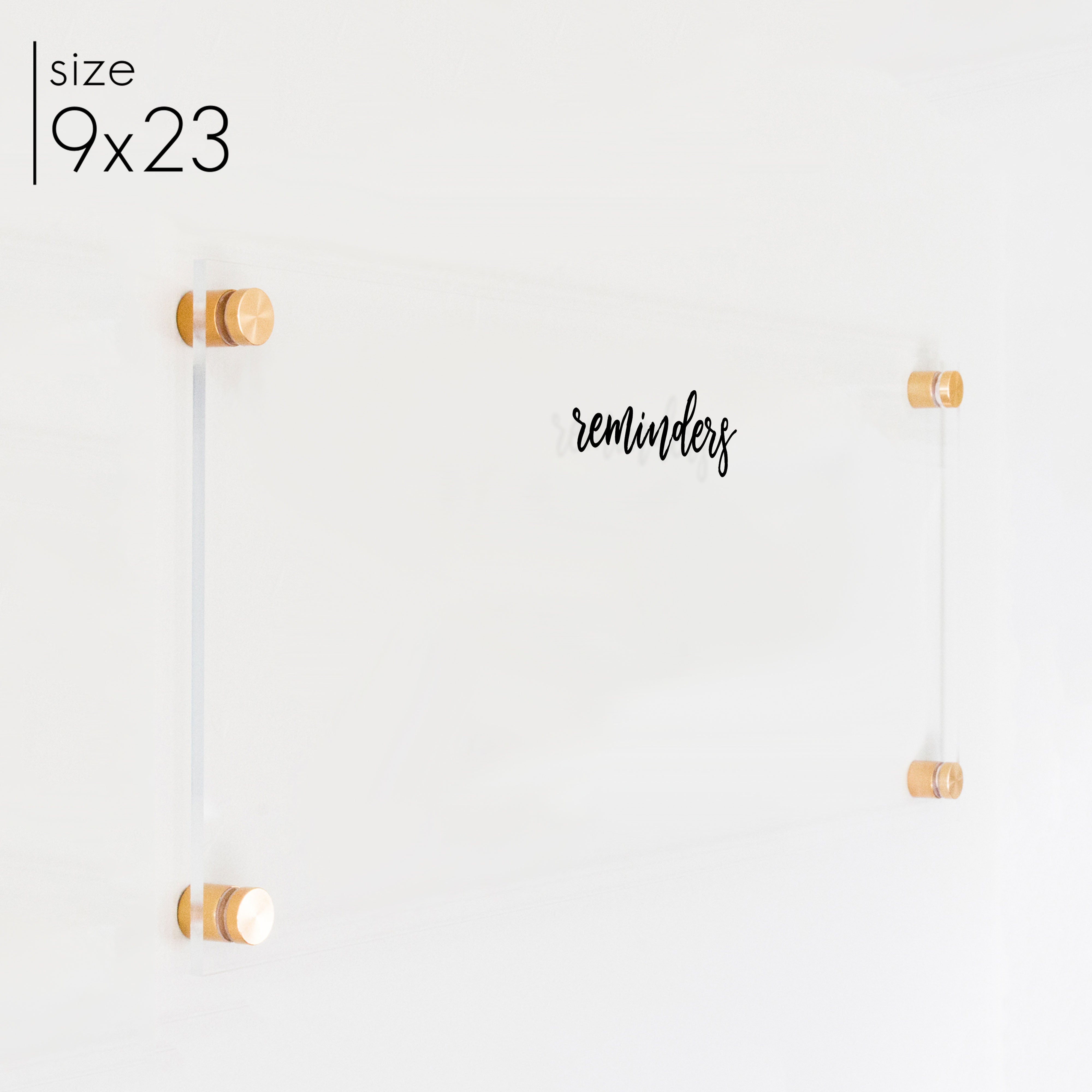Slim Acrylic Dry-erase Board | Horizontal Traeger