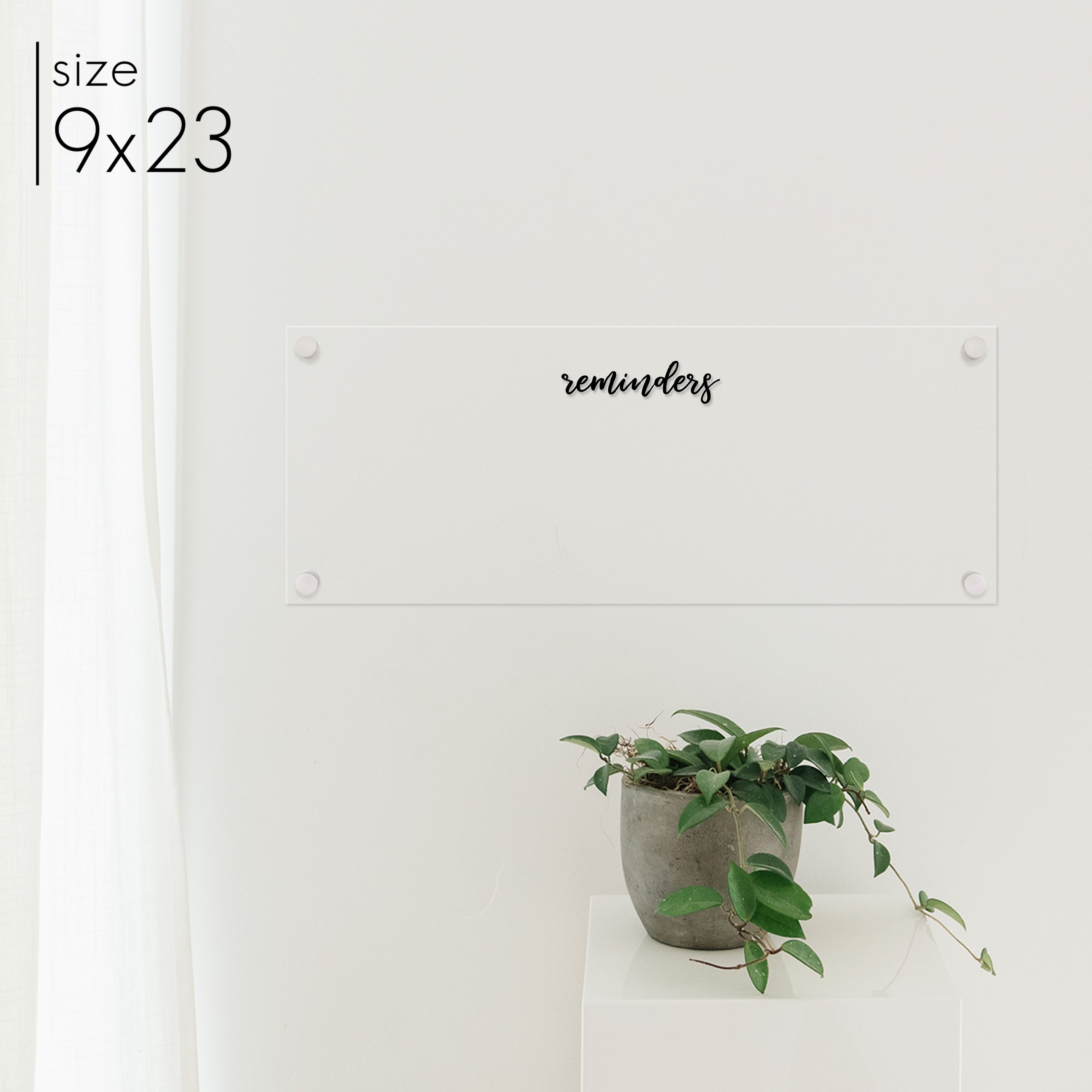 Slim Acrylic Dry-erase Board | Horizontal Traeger