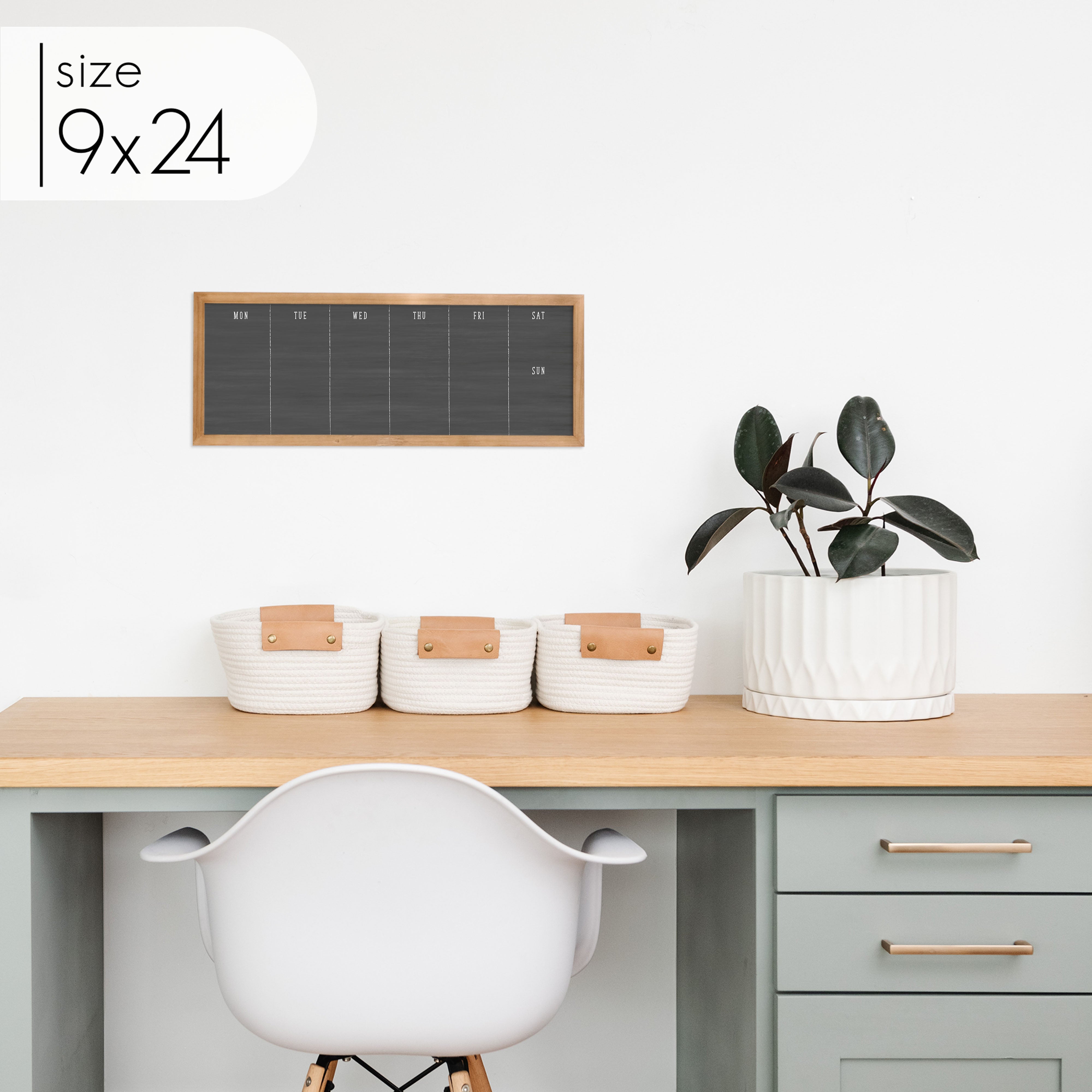 Slim Weekly Framed Chalkboard | Horizontal Swanson