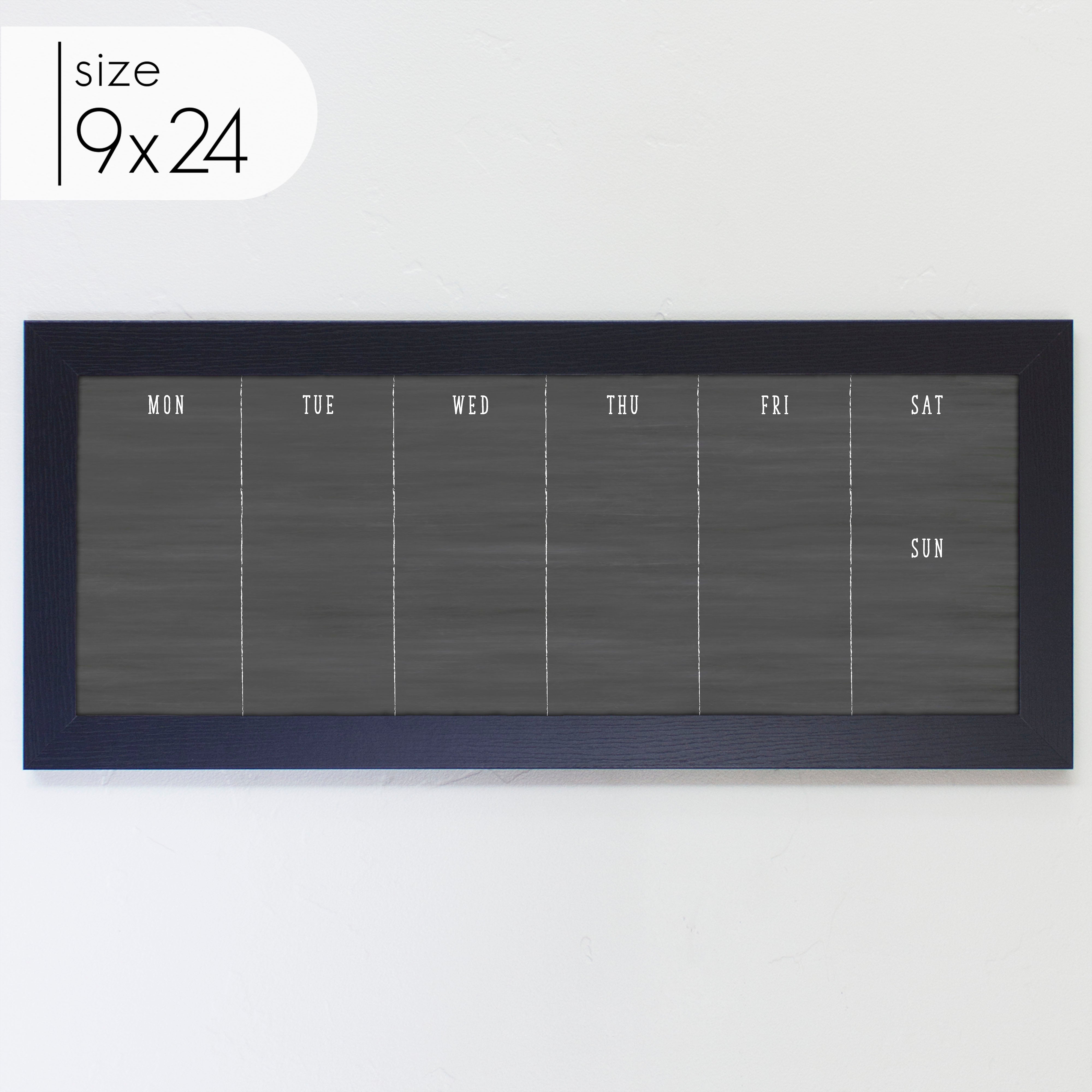 Slim Weekly Framed Chalkboard | Horizontal Swanson
